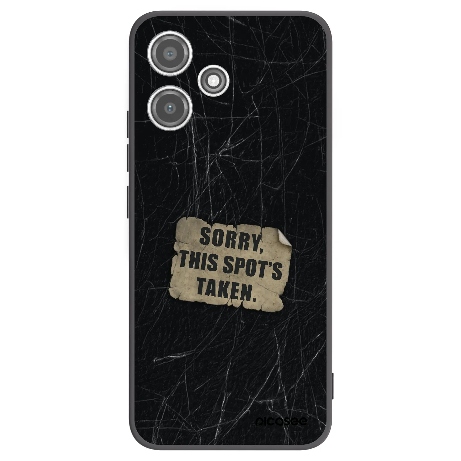 Picasee silikonowe czarne etui na Xiaomi Redmi 12 5G - SORRY