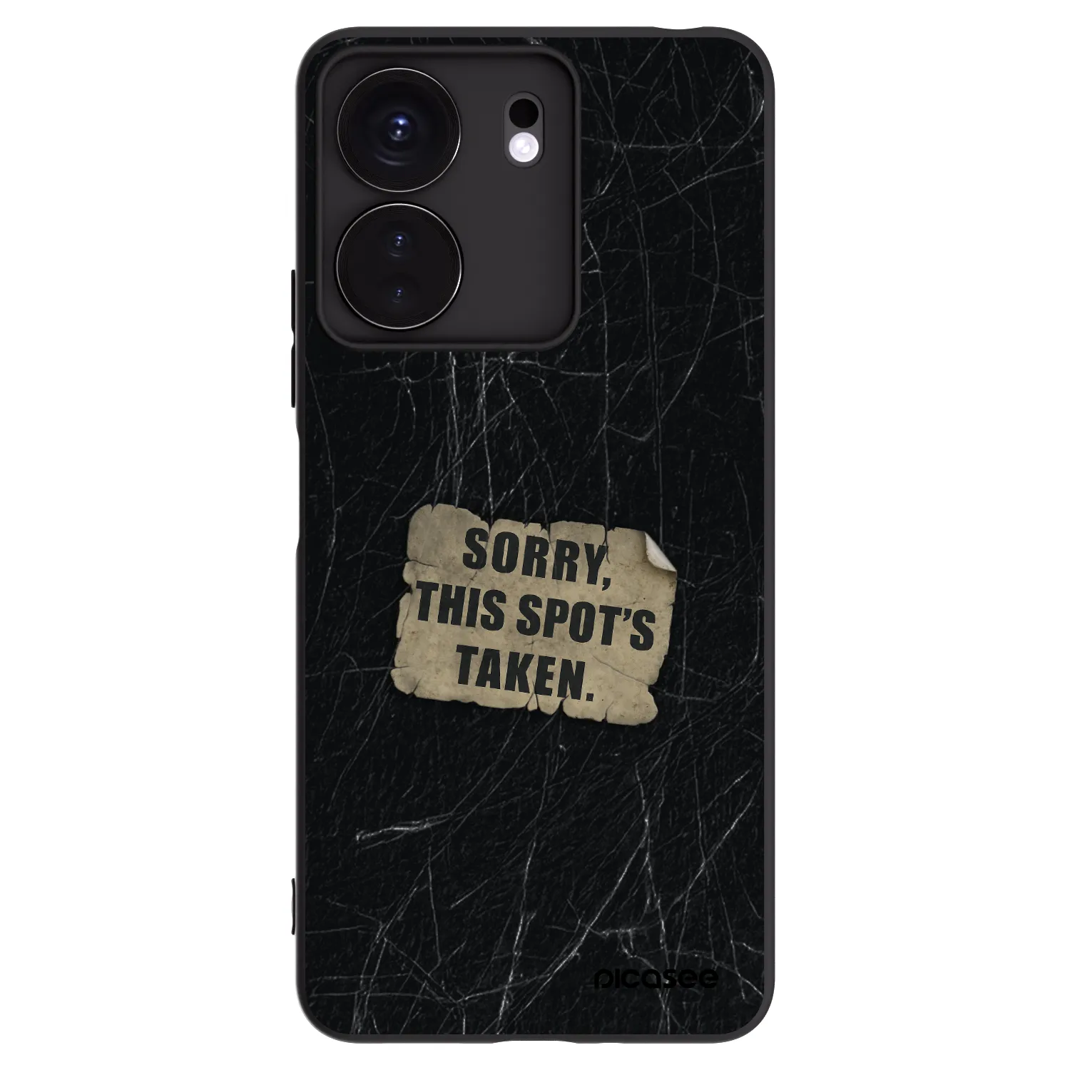 Picasee silikonowe czarne etui na Xiaomi Redmi 13C 4G - SORRY
