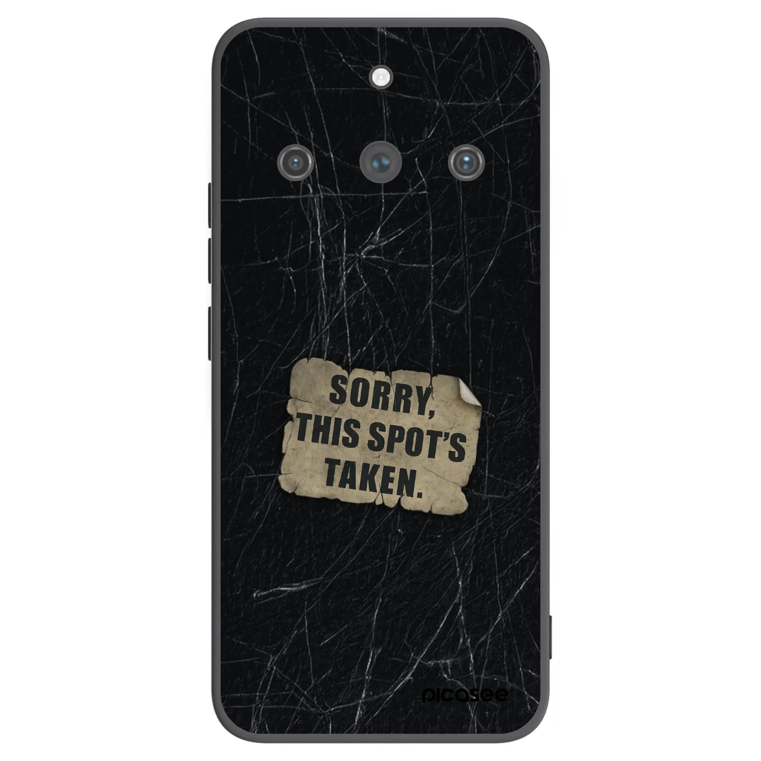 Picasee silikonowe czarne etui na Realme 11 Pro+ - SORRY