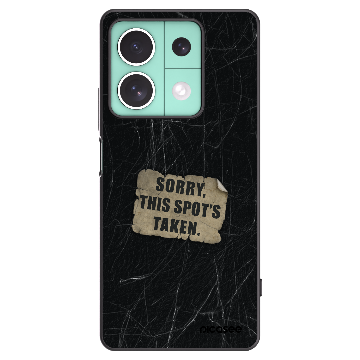 Picasee silikonowe czarne etui na Xiaomi Redmi Note 13 5G - SORRY