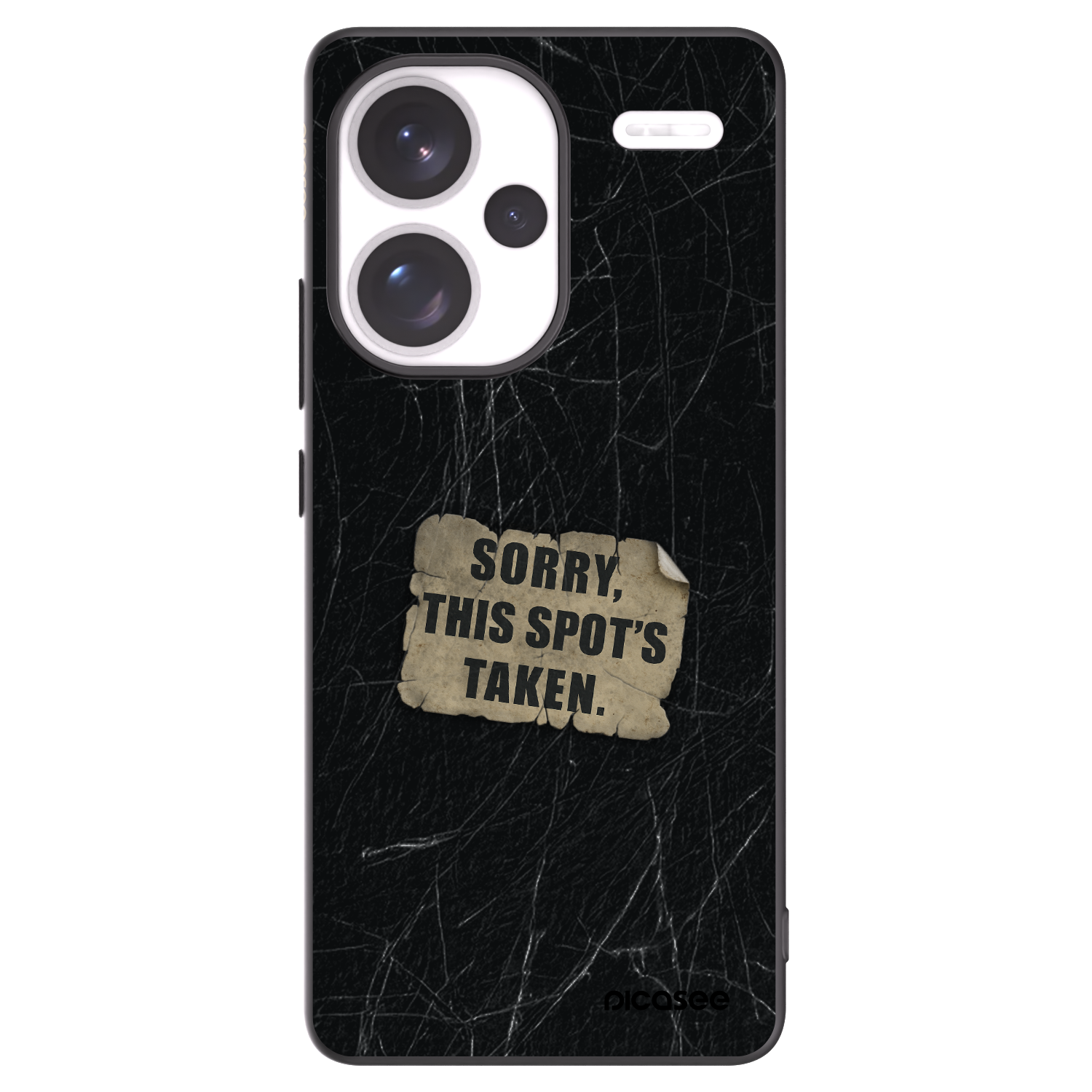 Picasee silikonowe czarne etui na Xiaomi Redmi Note 13 Pro+ 5G - SORRY