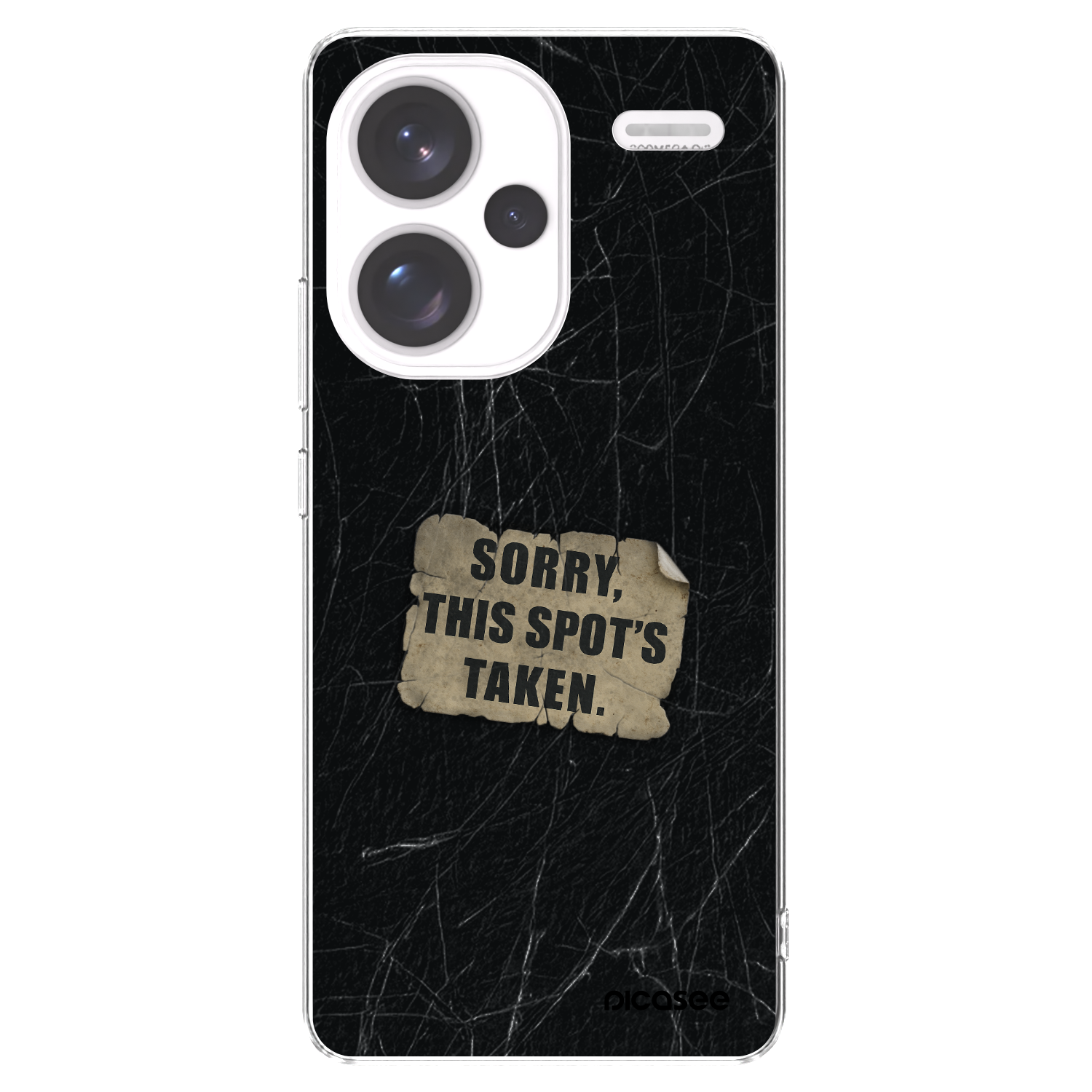 Picasee silikonowe przeźroczyste etui na Xiaomi Redmi Note 13 Pro+ 5G - SORRY