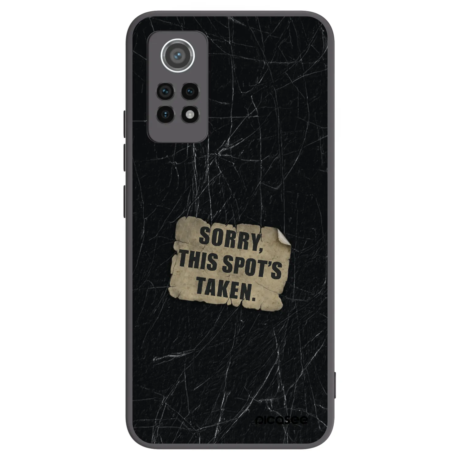 Picasee silikonowe czarne etui na Xiaomi Redmi Note 12 Pro 4G - SORRY