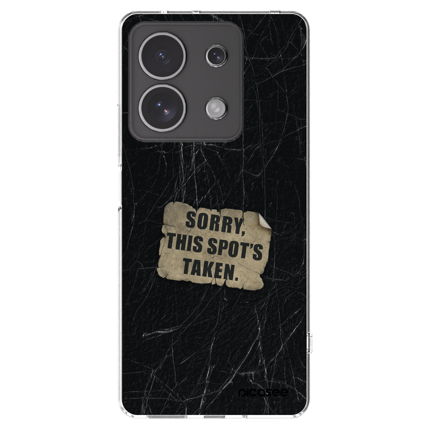 Picasee silikonowe przeźroczyste etui na Xiaomi Redmi Note 13 4G - SORRY