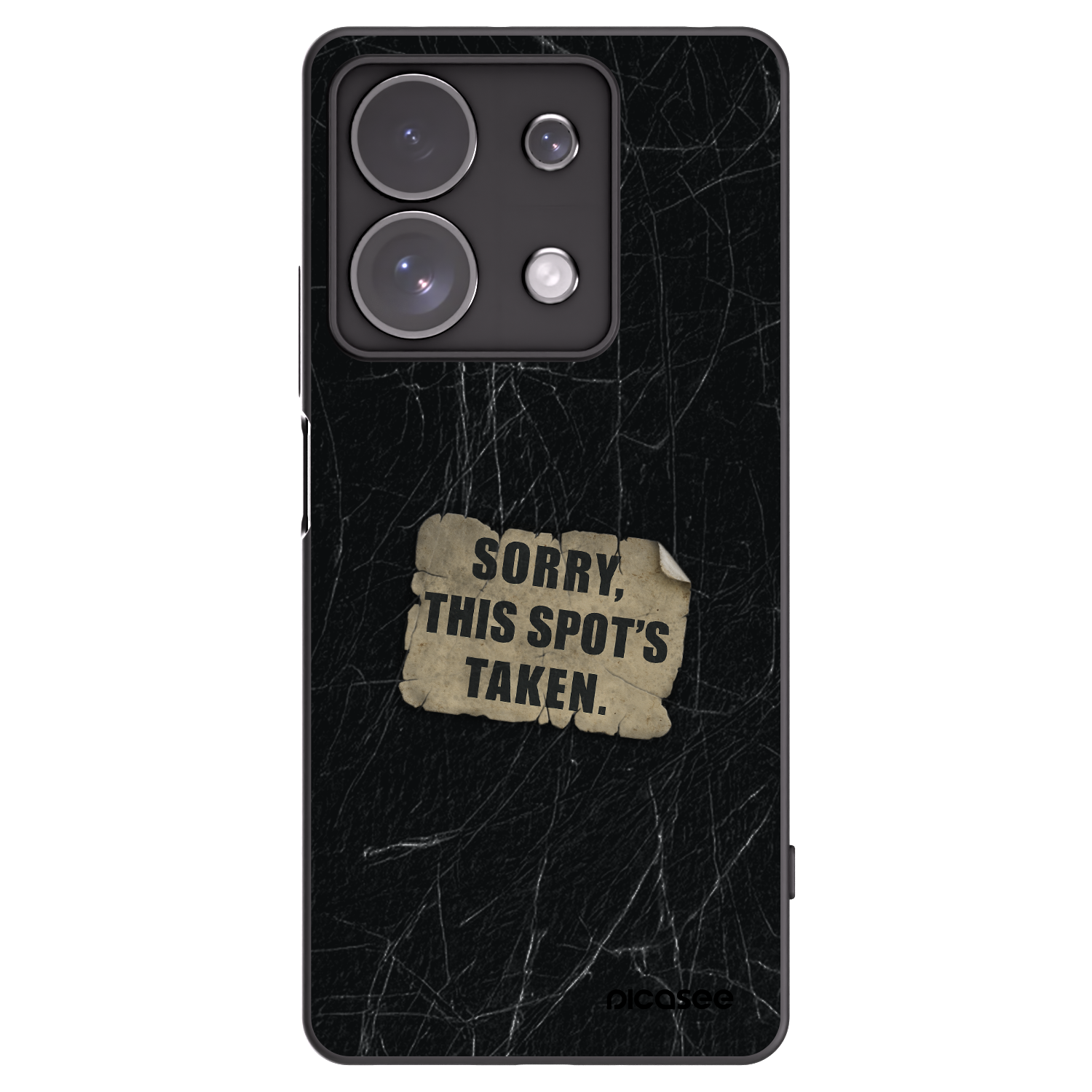 Picasee silikonowe czarne etui na Xiaomi Redmi Note 13 Pro 4G - SORRY