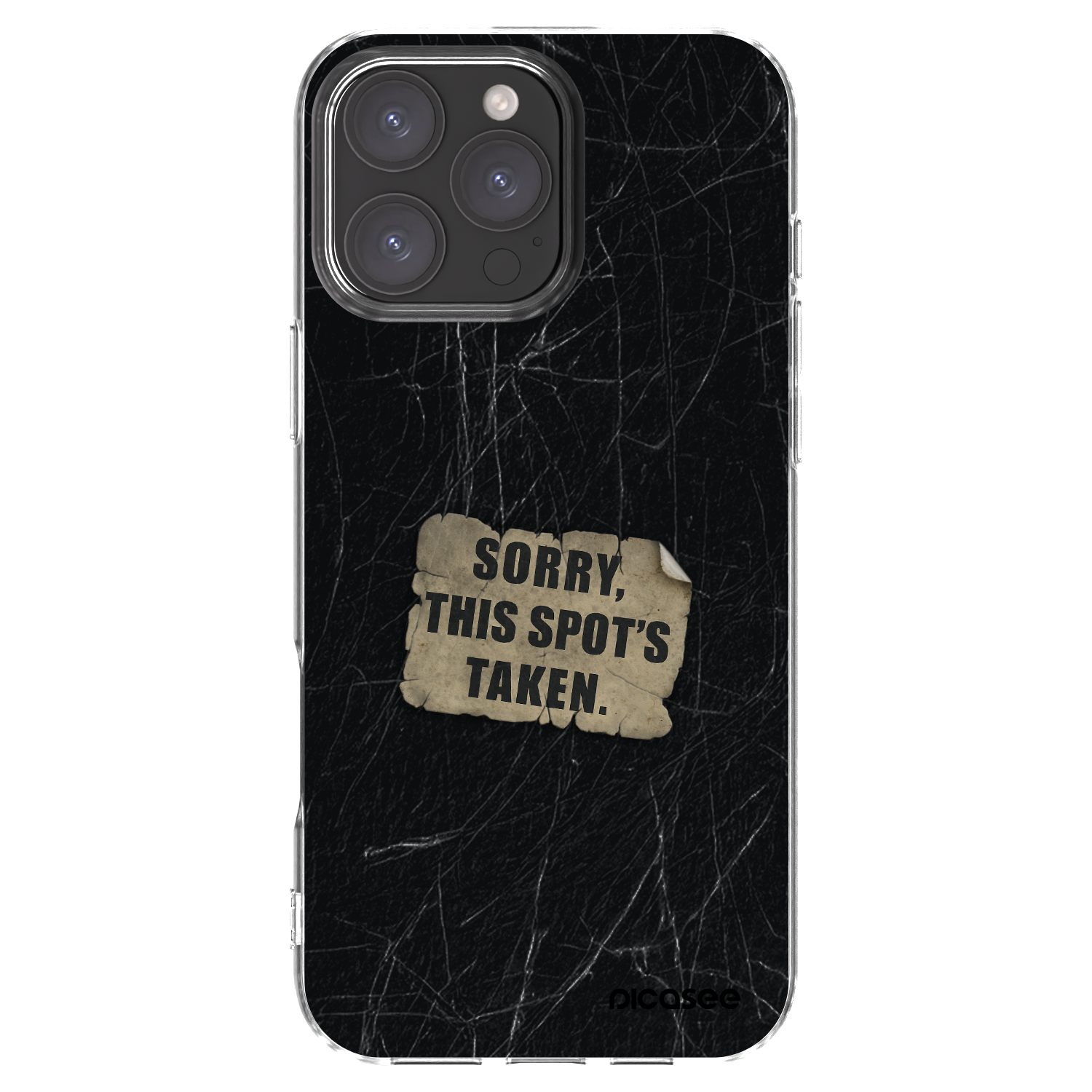 Picasee silikonowe przeźroczyste etui na Apple iPhone 16 Pro Max - SORRY