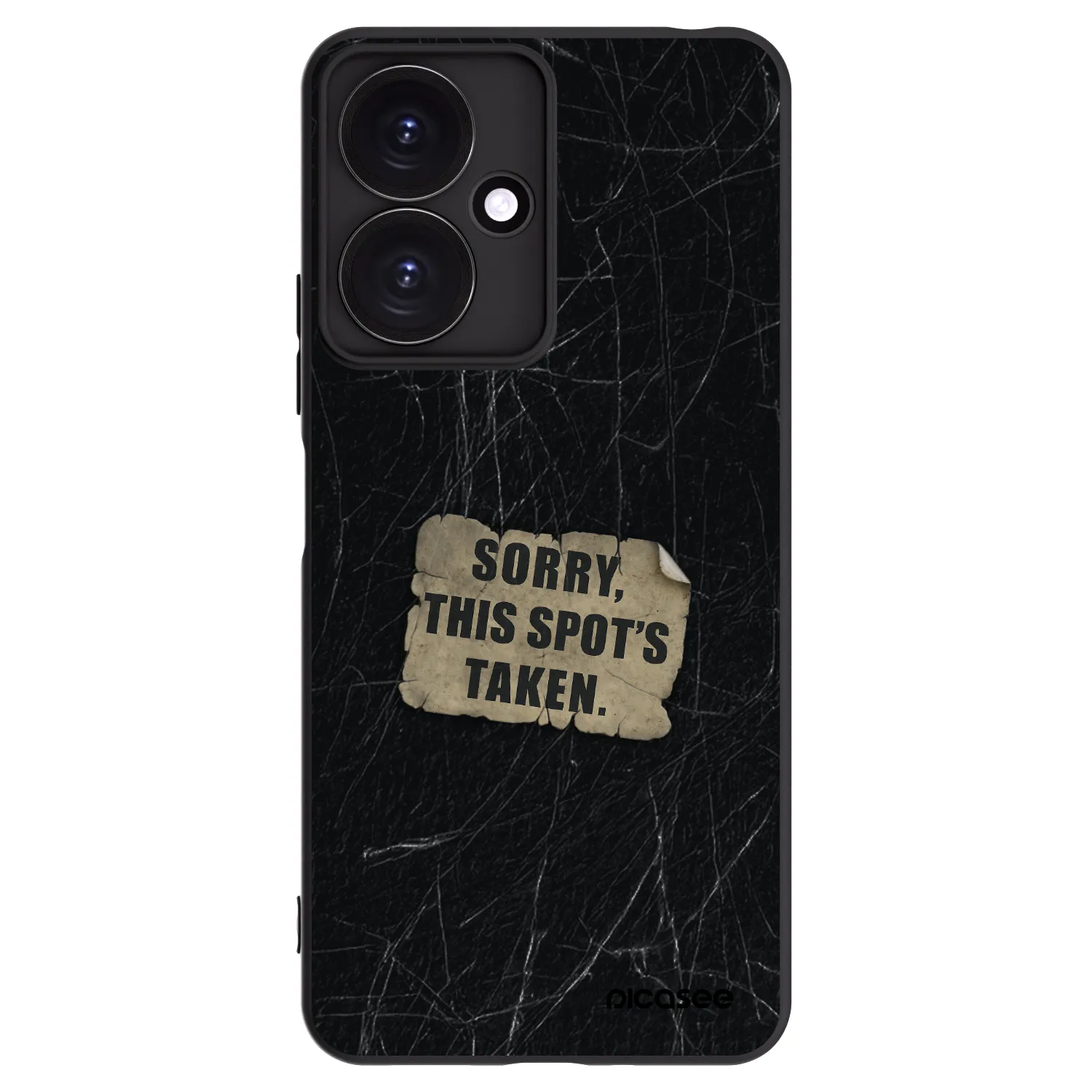 Picasee silikonowe czarne etui na Xiaomi Redmi 13C 5G - SORRY