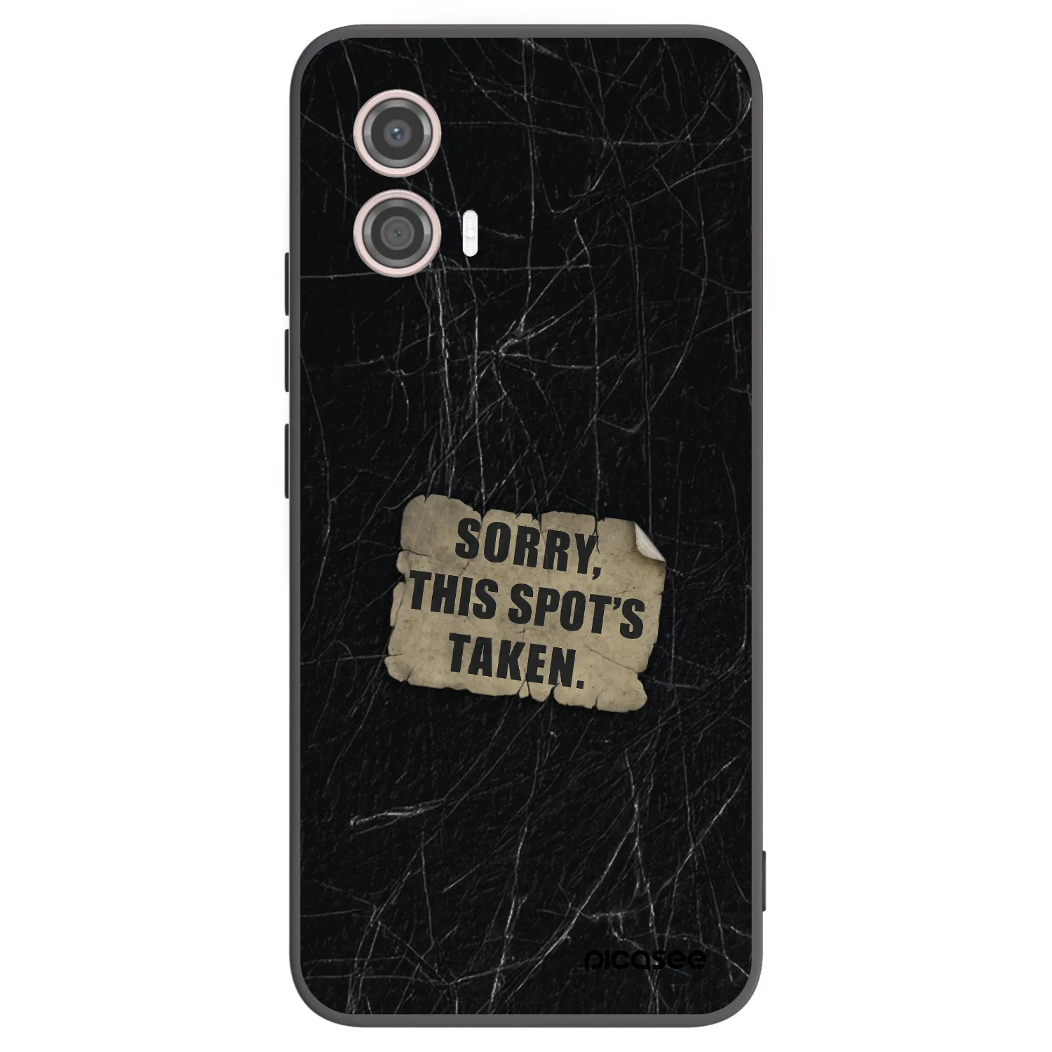 Picasee silikonowe czarne etui na Motorola Moto G53 5G - SORRY