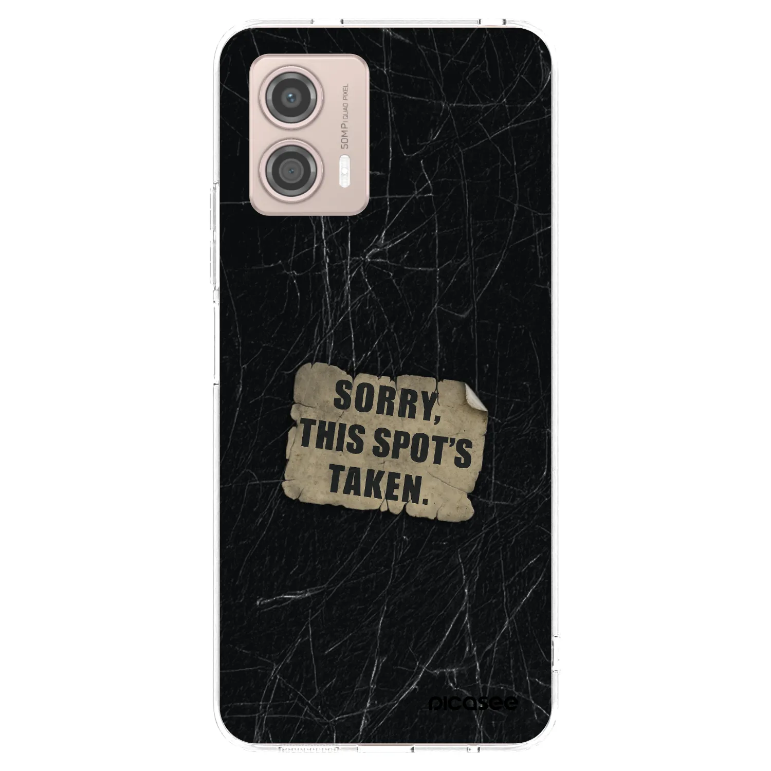 Picasee silikonowe przeźroczyste etui na Motorola Moto G53 5G - SORRY