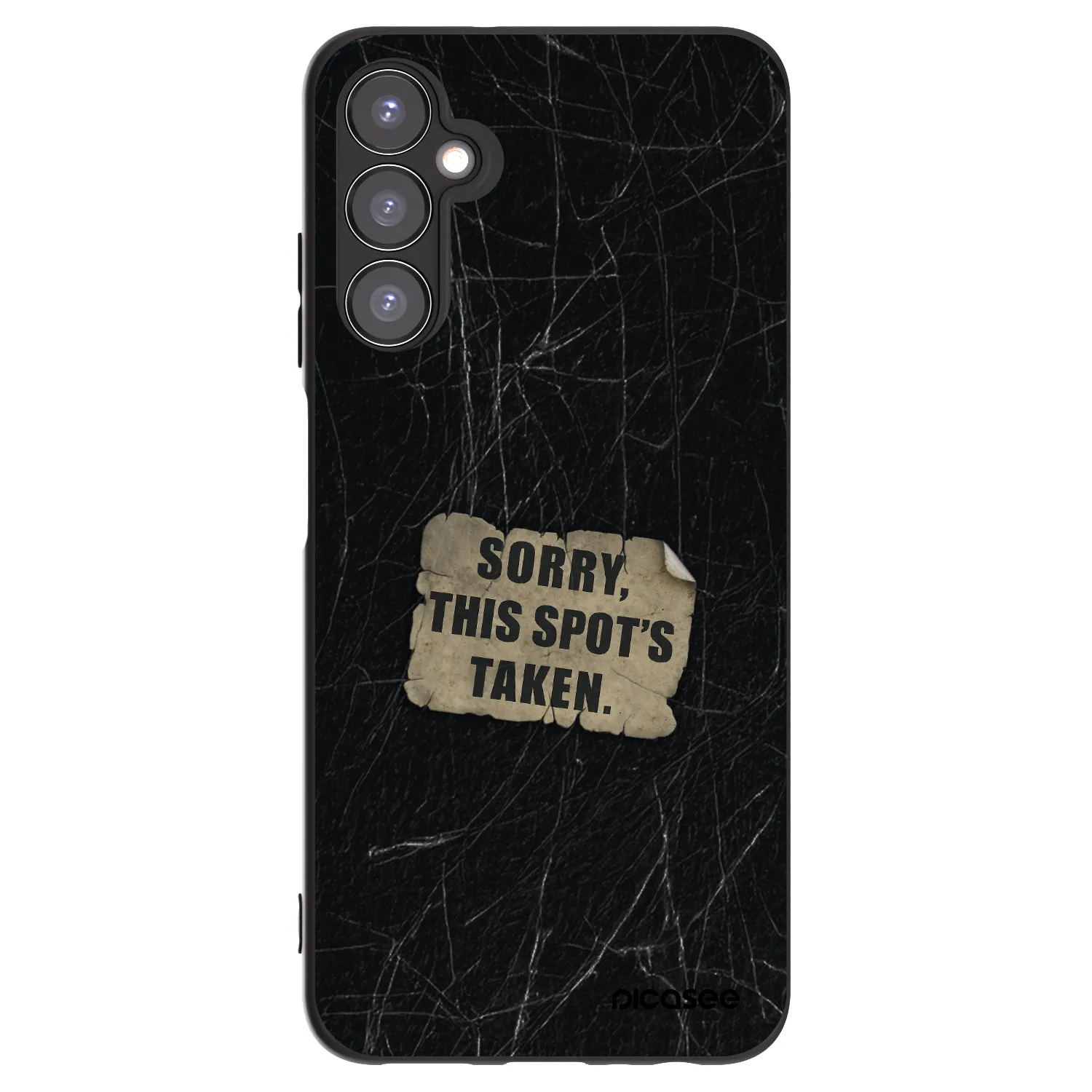 Picasee silikonowe czarne etui na Samsung Galaxy A05s A057G - SORRY
