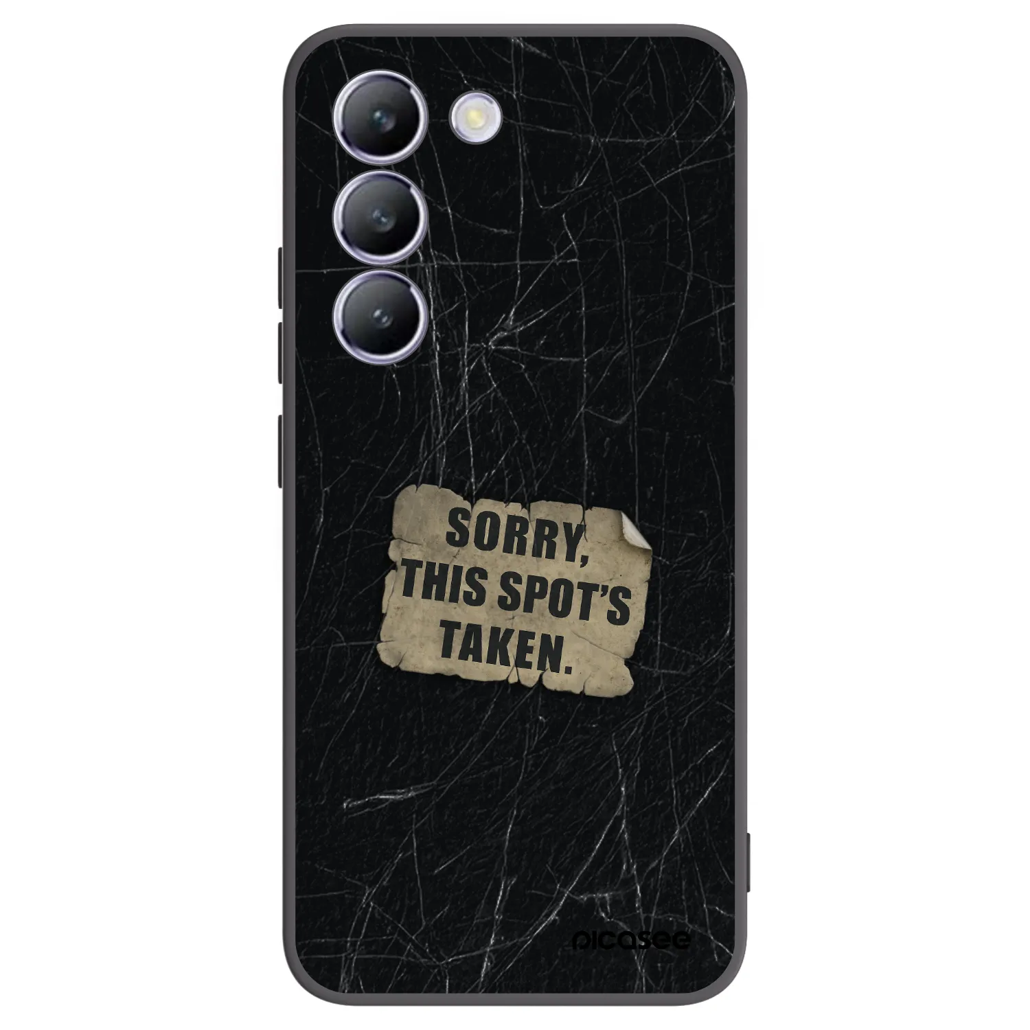 Picasee silikonowe czarne etui na Vivo V40 SE 5G - SORRY