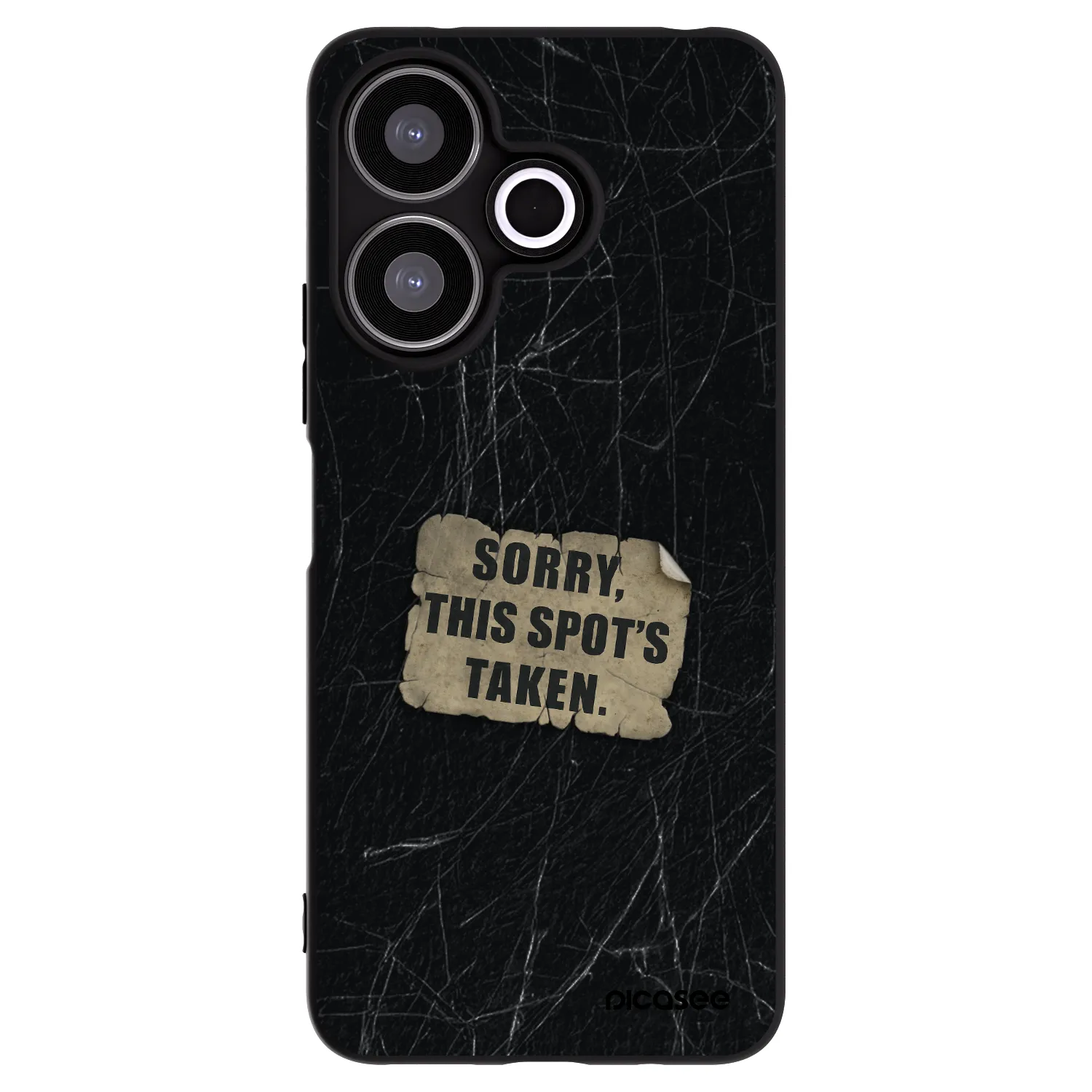 Picasee silikonowe czarne etui na Xiaomi Redmi 13 4G - SORRY