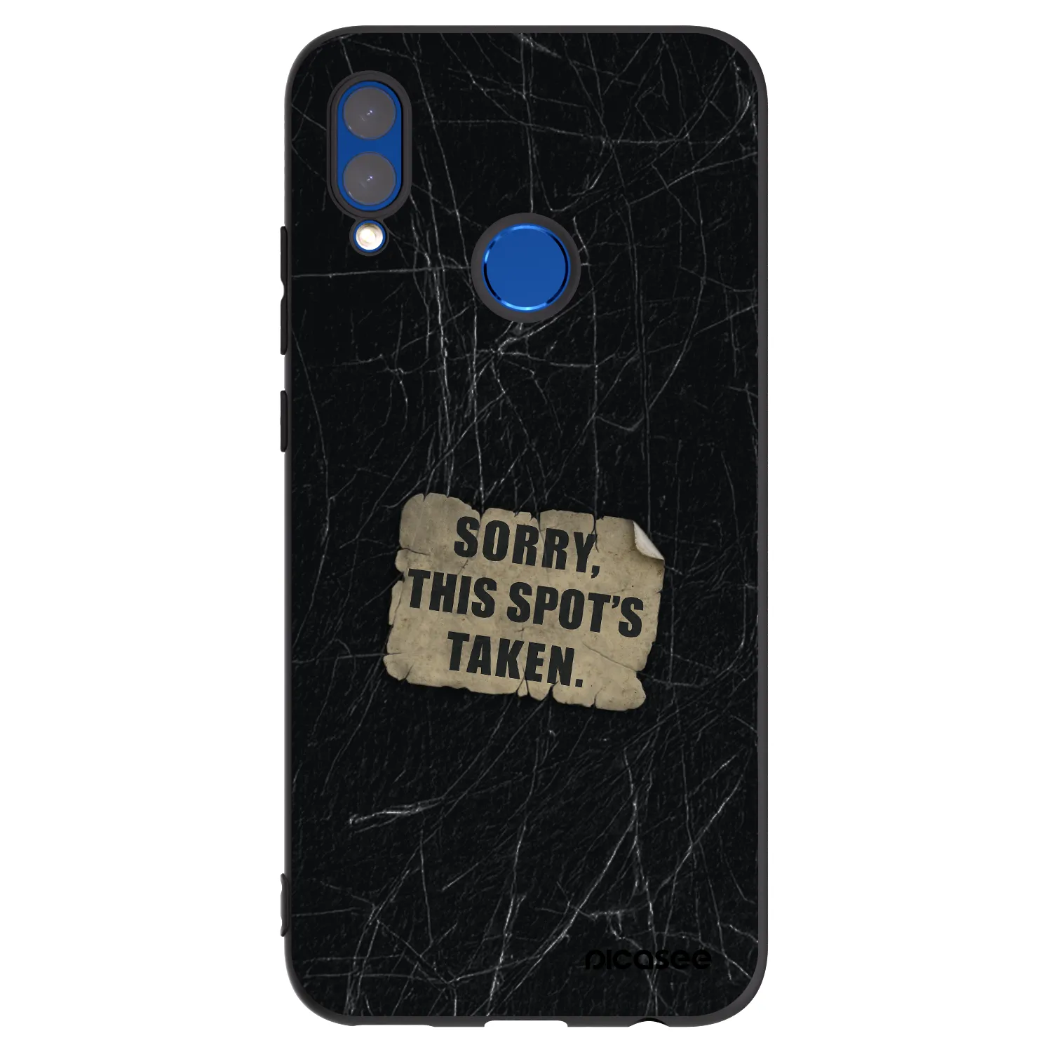 Picasee silikonowe czarne etui na Huawei P Smart 2019 - SORRY