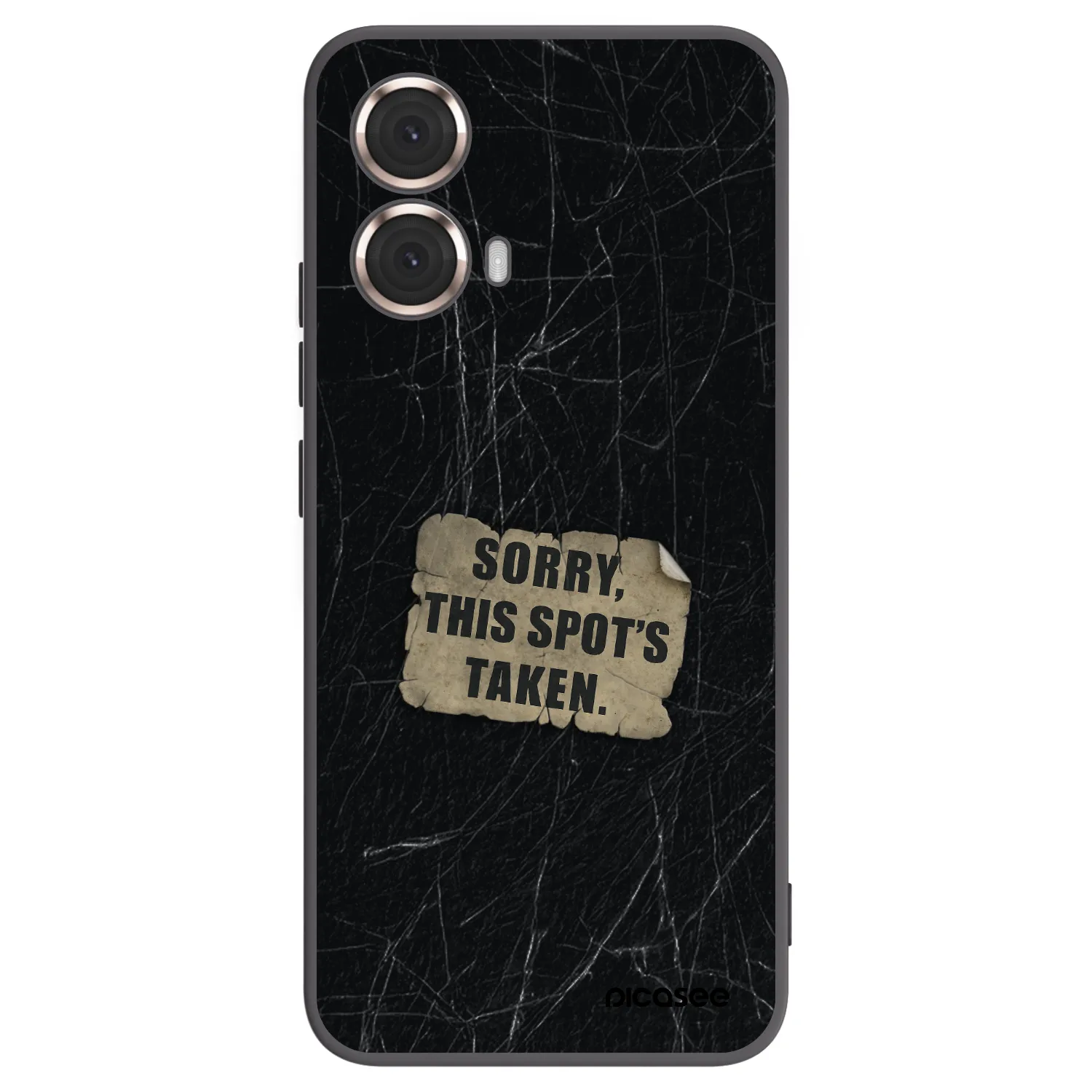 Picasee silikonowe czarne etui na Motorola Moto G85 - SORRY