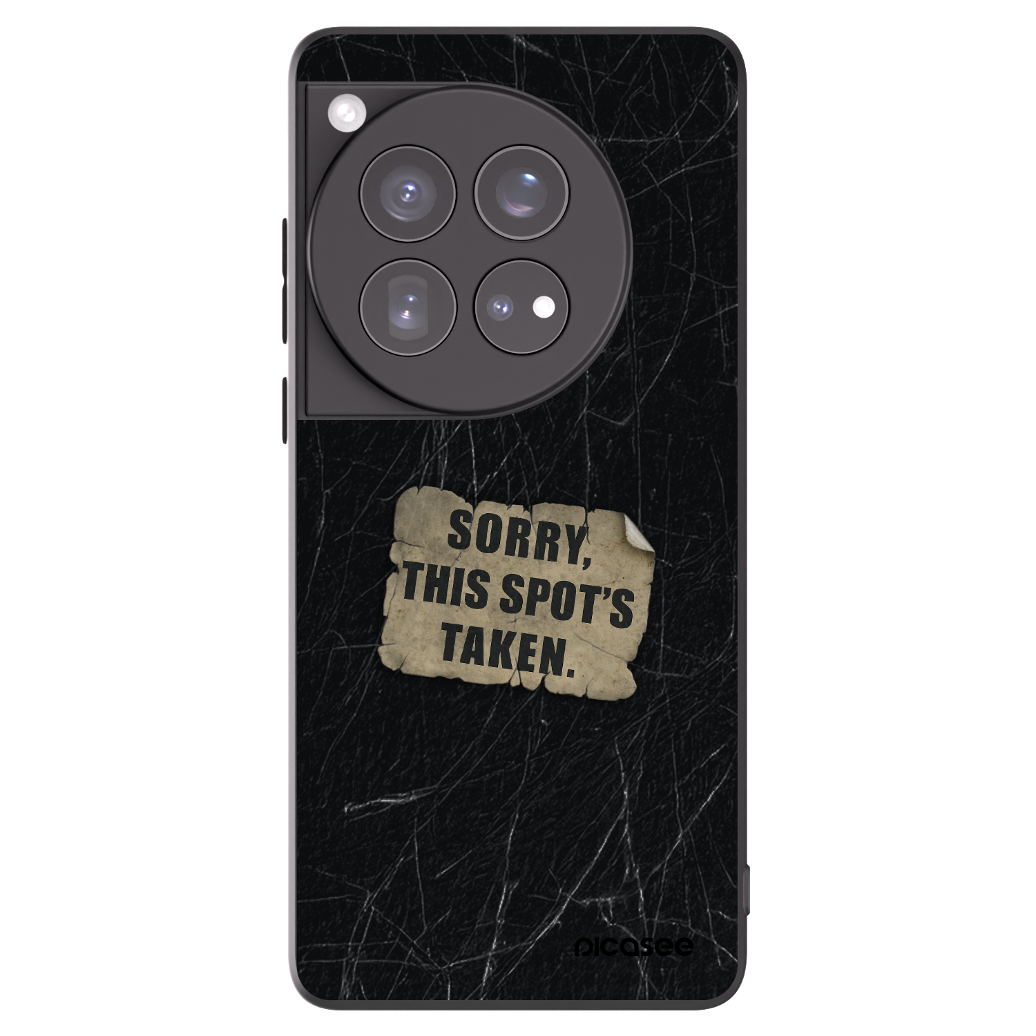 Picasee silikonowe czarne etui na OnePlus 12 5G - SORRY