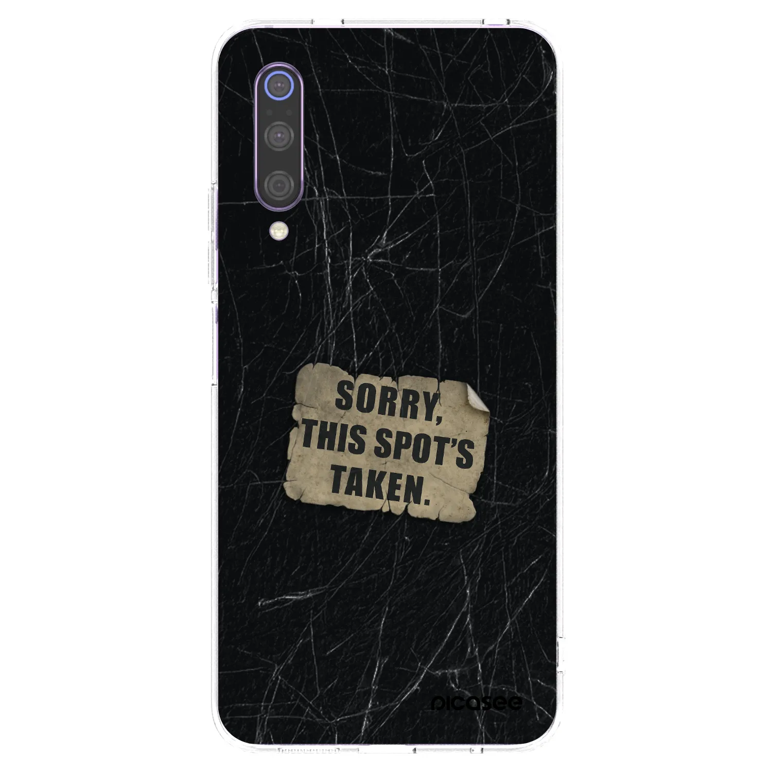 Picasee silikonowe przeźroczyste etui na Xiaomi Mi 9 - SORRY