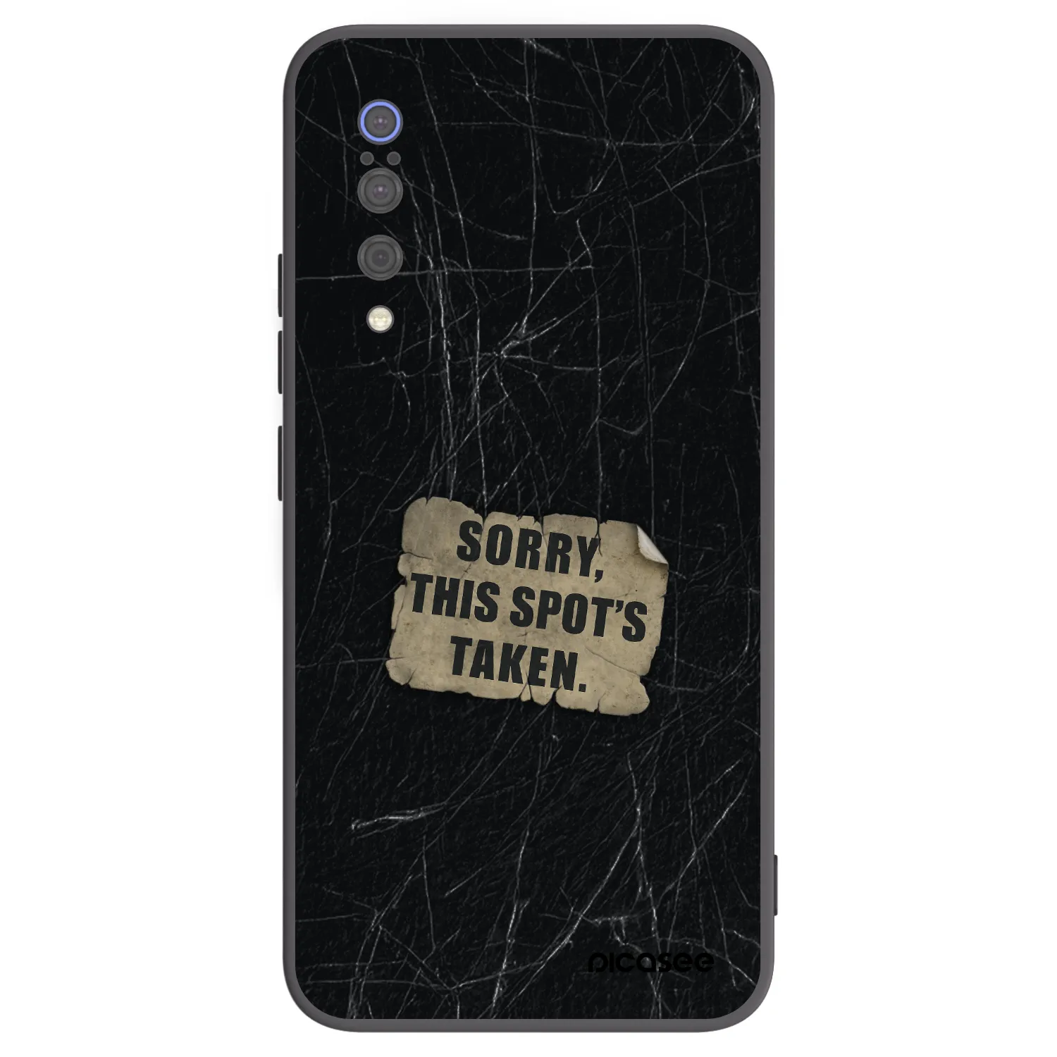 Picasee silikonowe czarne etui na Xiaomi Mi 9 - SORRY