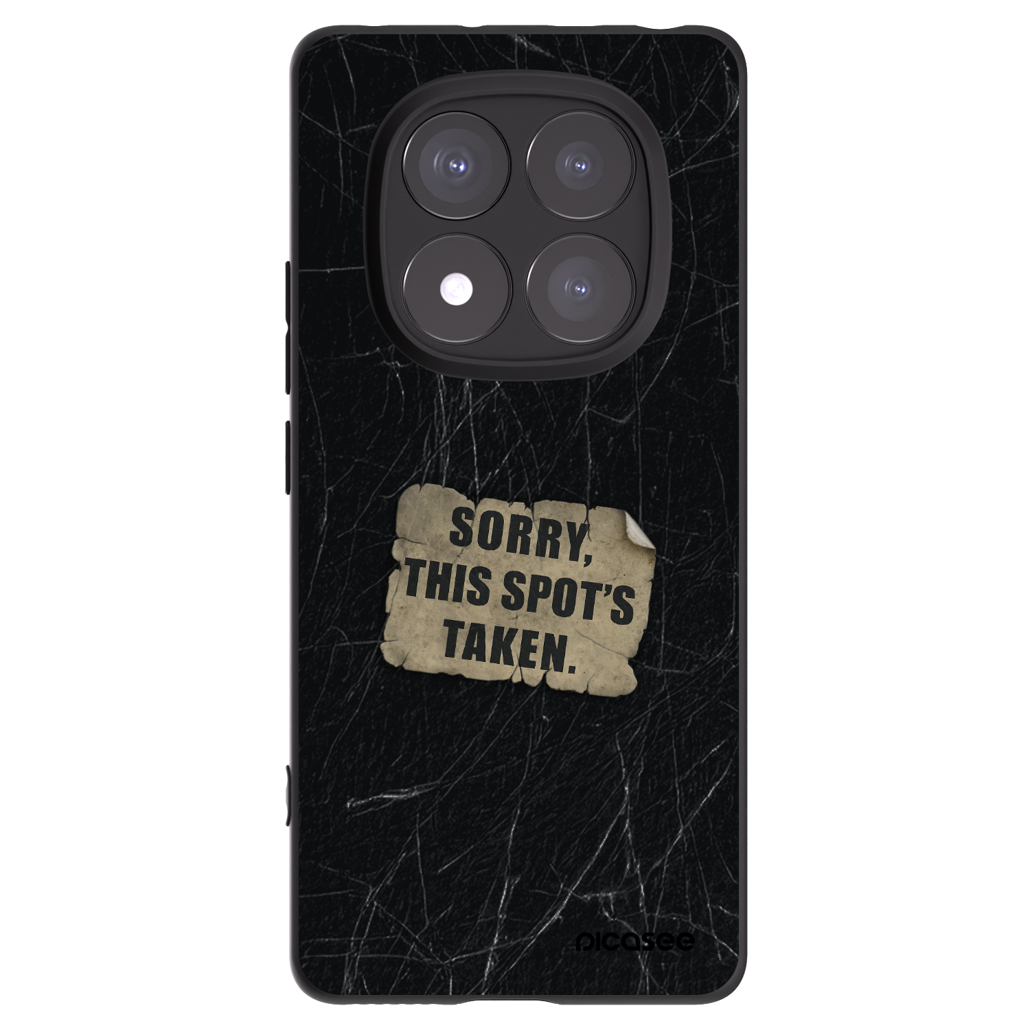 Picasee silikonowe czarne etui na Xiaomi Redmi Note 14 Pro 5G - SORRY