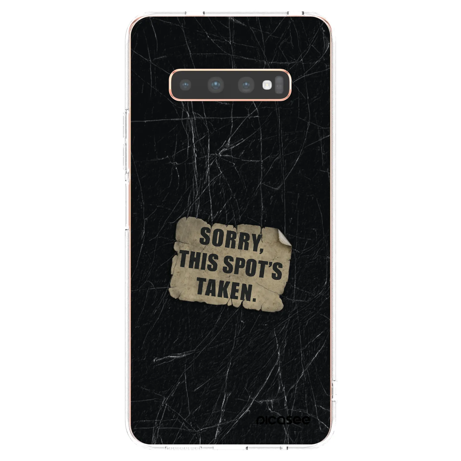 Picasee silikonowe przeźroczyste etui na Samsung Galaxy S10 Plus G975 - SORRY