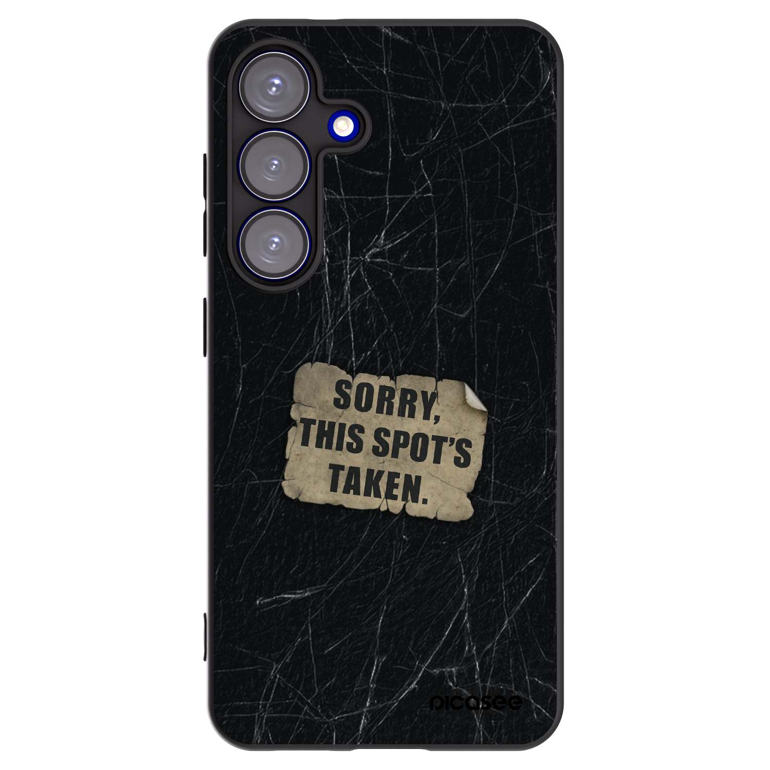 Picasee silikonowe czarne etui na Samsung Galaxy S25 5G - SORRY