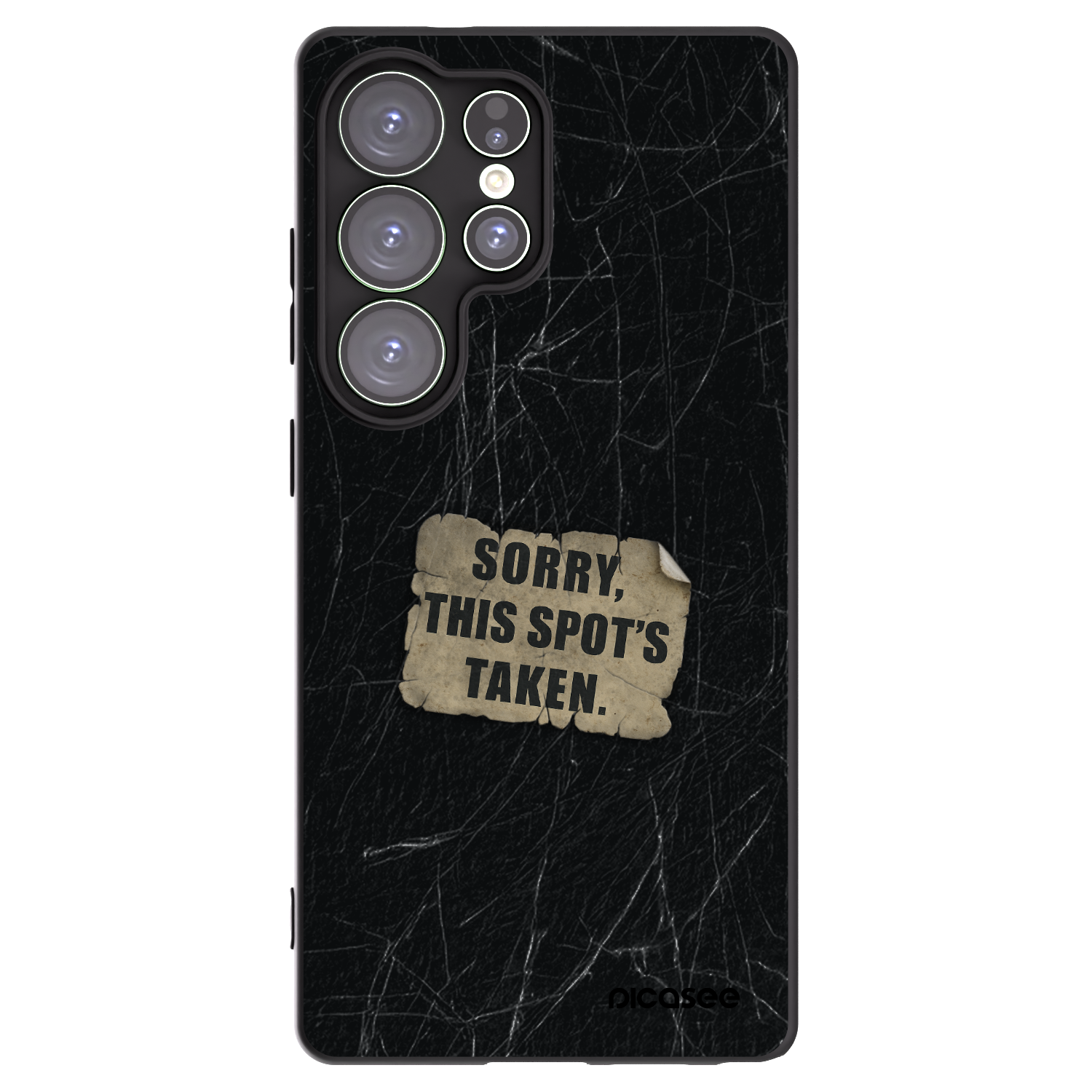 Picasee silikonowe czarne etui na Samsung Galaxy S25 Ultra 5G - SORRY