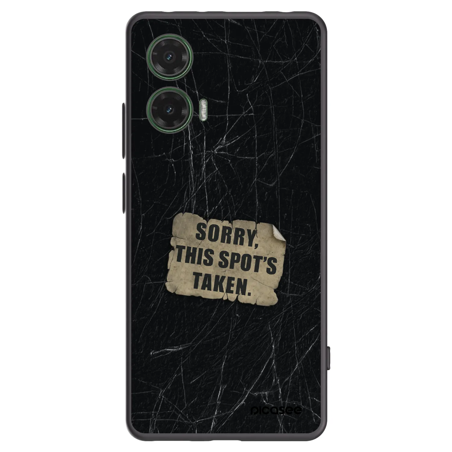 Picasee silikonowe czarne etui na Motorola Moto G35 5G - SORRY