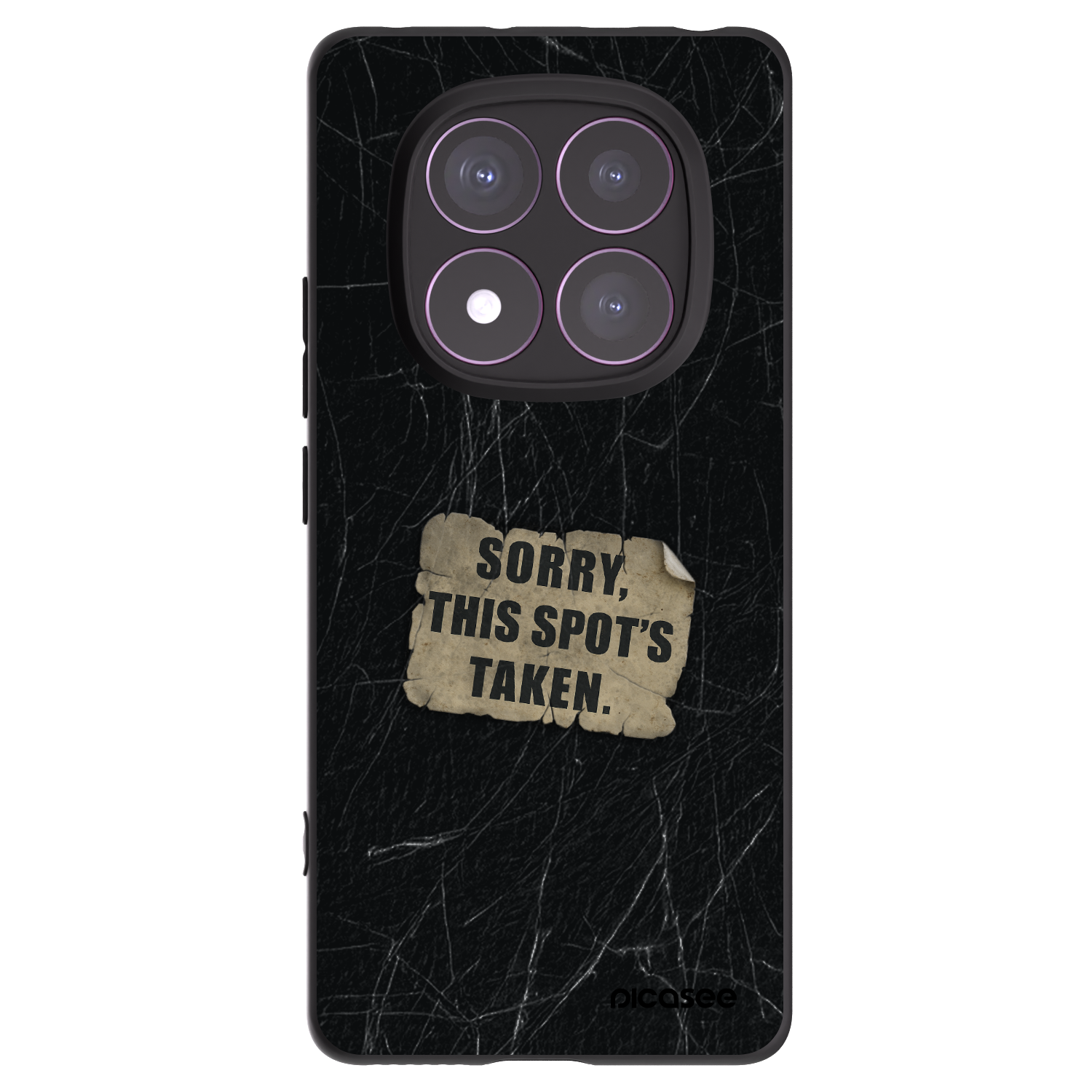 Picasee silikonowe czarne etui na Xiaomi Redmi Note 14 Pro 4G - SORRY