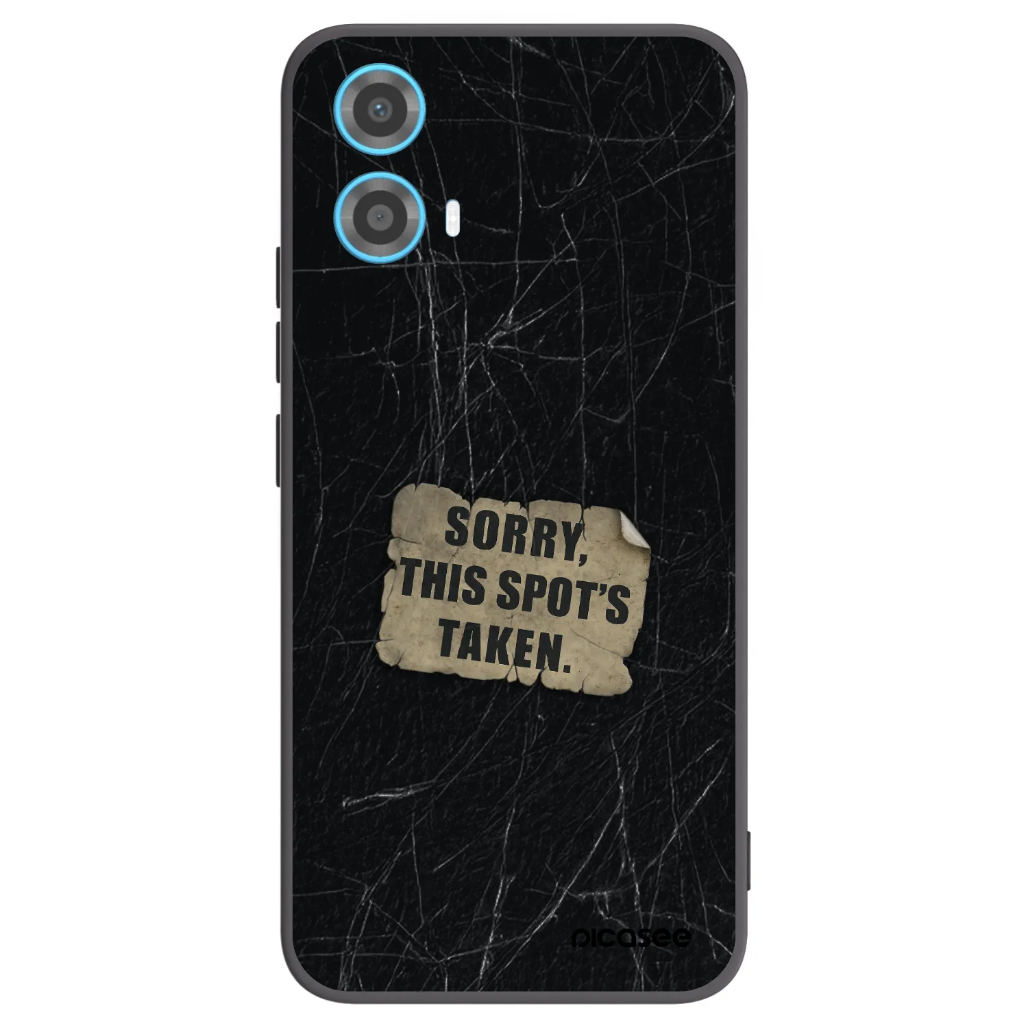 Picasee silikonowe czarne etui na Motorola Moto G34 5G - SORRY