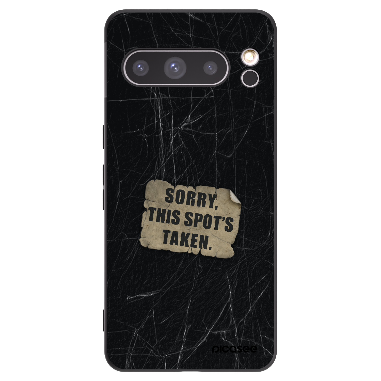 Picasee silikonowe czarne etui na Google Pixel 8 Pro - SORRY