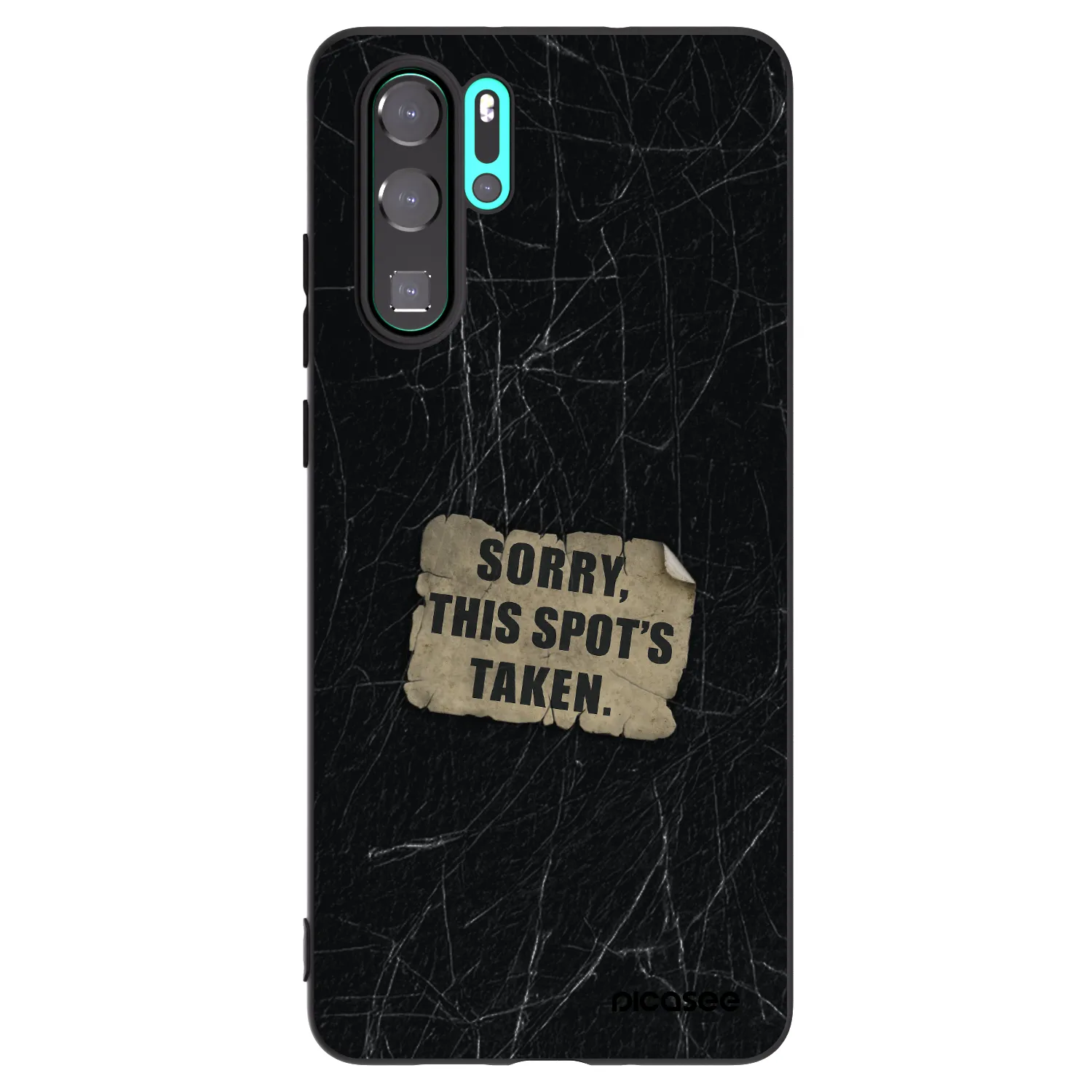 Picasee silikonowe czarne etui na Huawei P30 Pro - SORRY