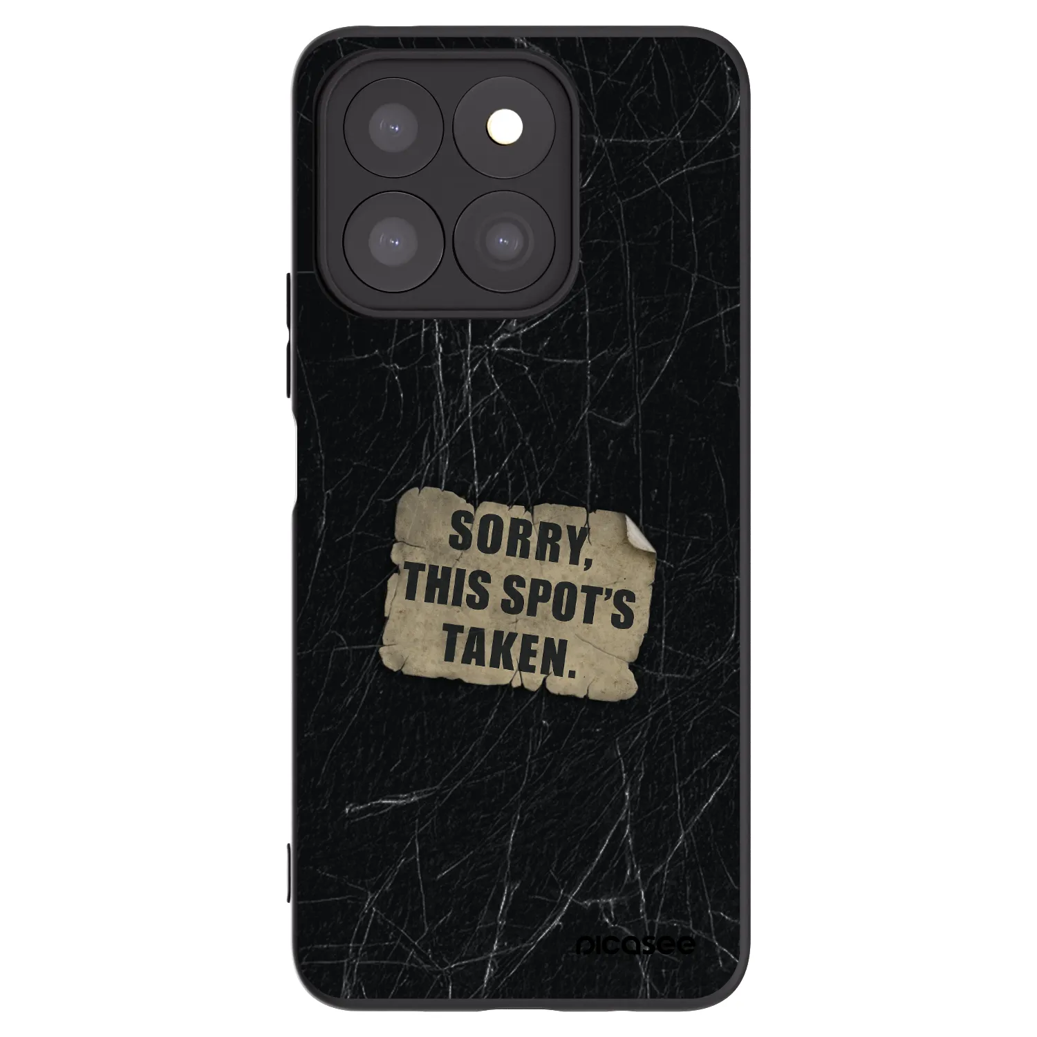 Picasee silikonowe czarne etui na Honor X8c - SORRY