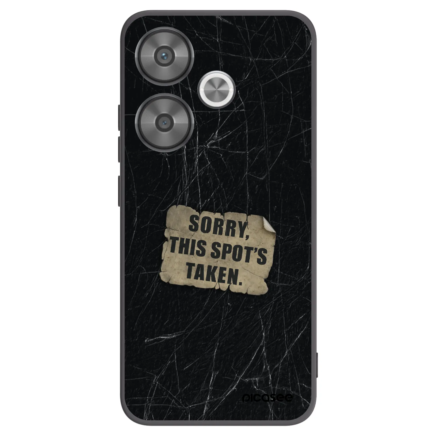 Picasee silikonowe czarne etui na Xiaomi Poco F6 - SORRY