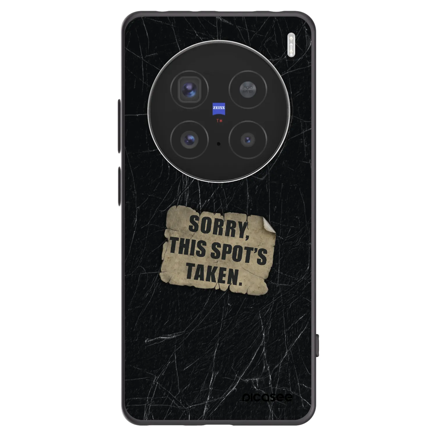 Picasee silikonowe czarne etui na Vivo X200 Pro - SORRY