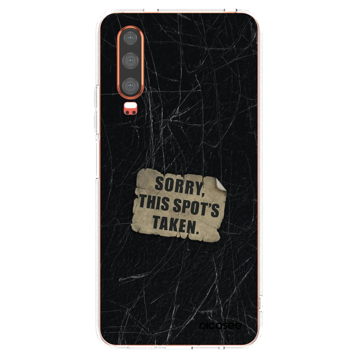 Picasee silikonowe przeźroczyste etui na Huawei P30 - SORRY