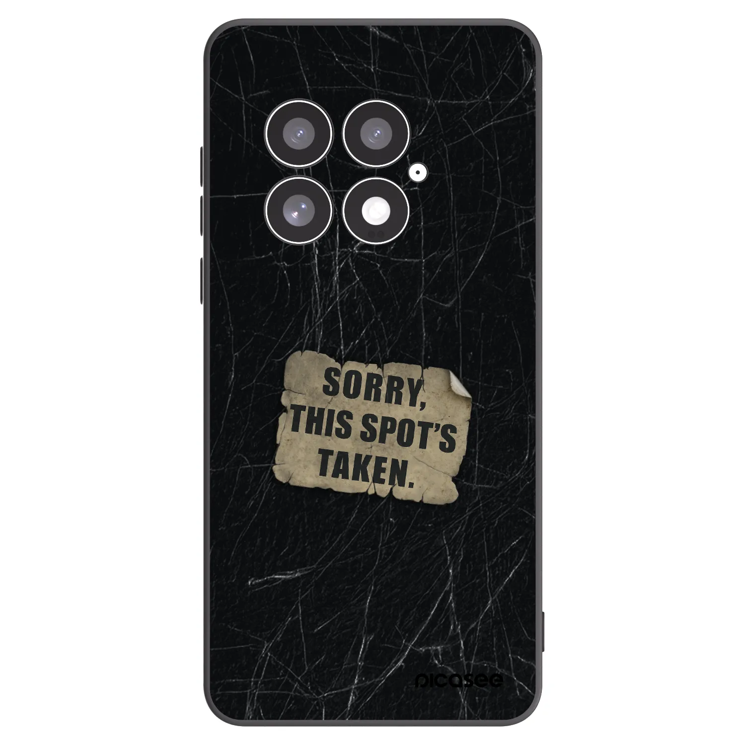 Picasee silikonowe czarne etui na OnePlus 13 5G - SORRY