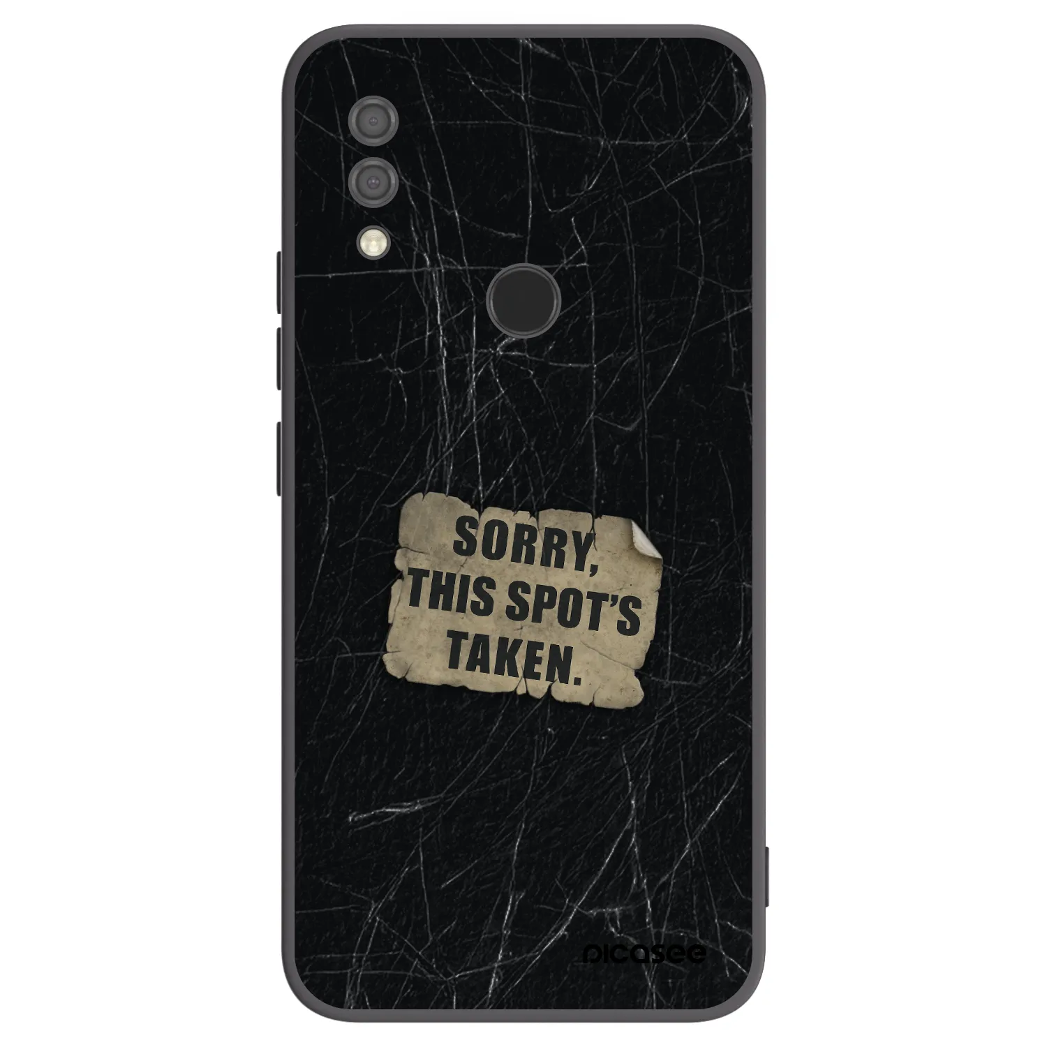 Picasee silikonowe czarne etui na Xiaomi Redmi 7 - SORRY