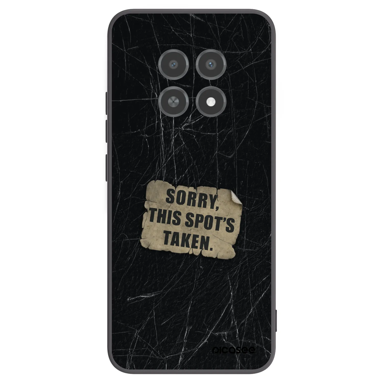 Picasee silikonowe czarne etui na Realme 12X - SORRY