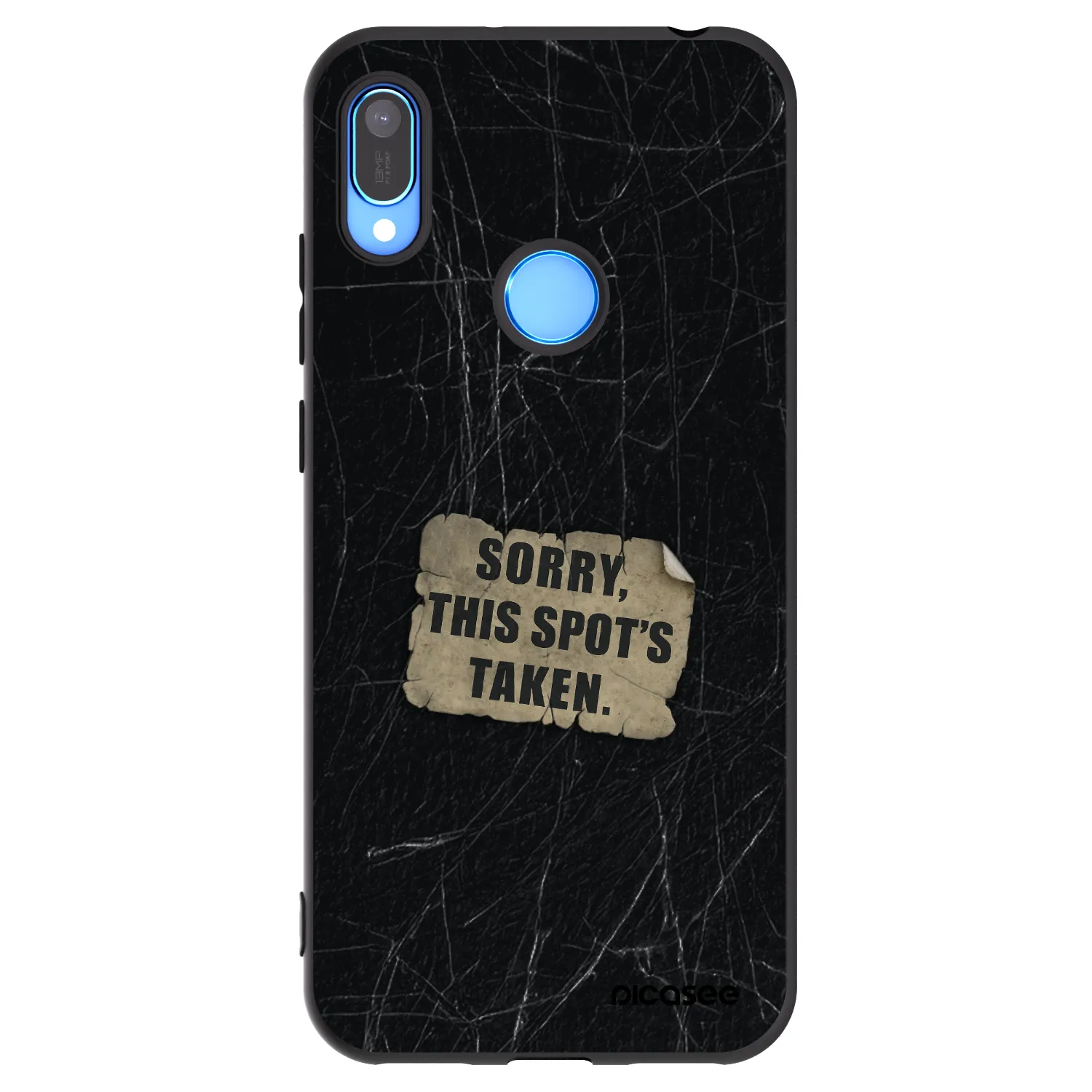 Picasee silikonowe czarne etui na Huawei Y6 2019 - SORRY