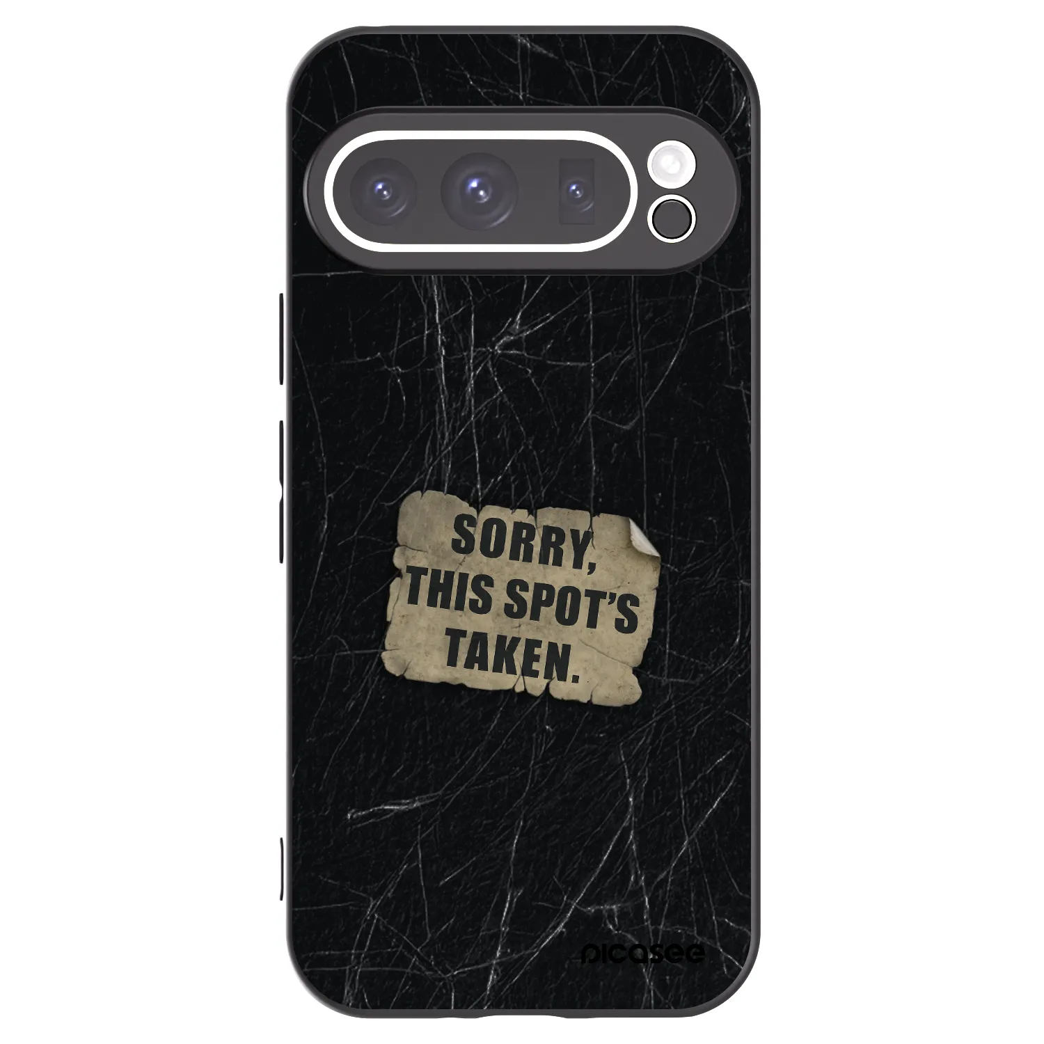 Picasee silikonowe czarne etui na Google Pixel 9 Pro XL - SORRY