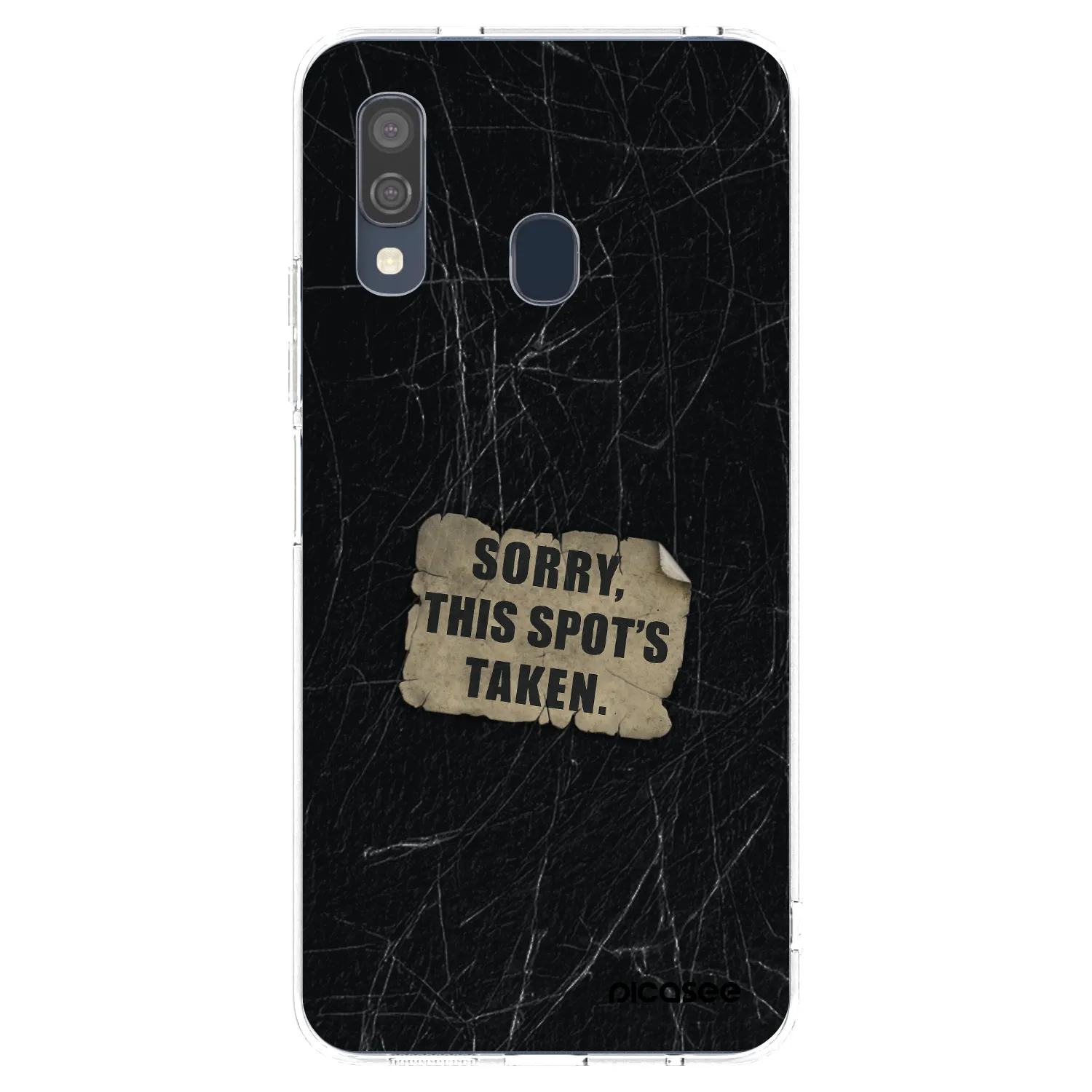 Picasee silikonowe przeźroczyste etui na Samsung Galaxy A40 A405F - SORRY