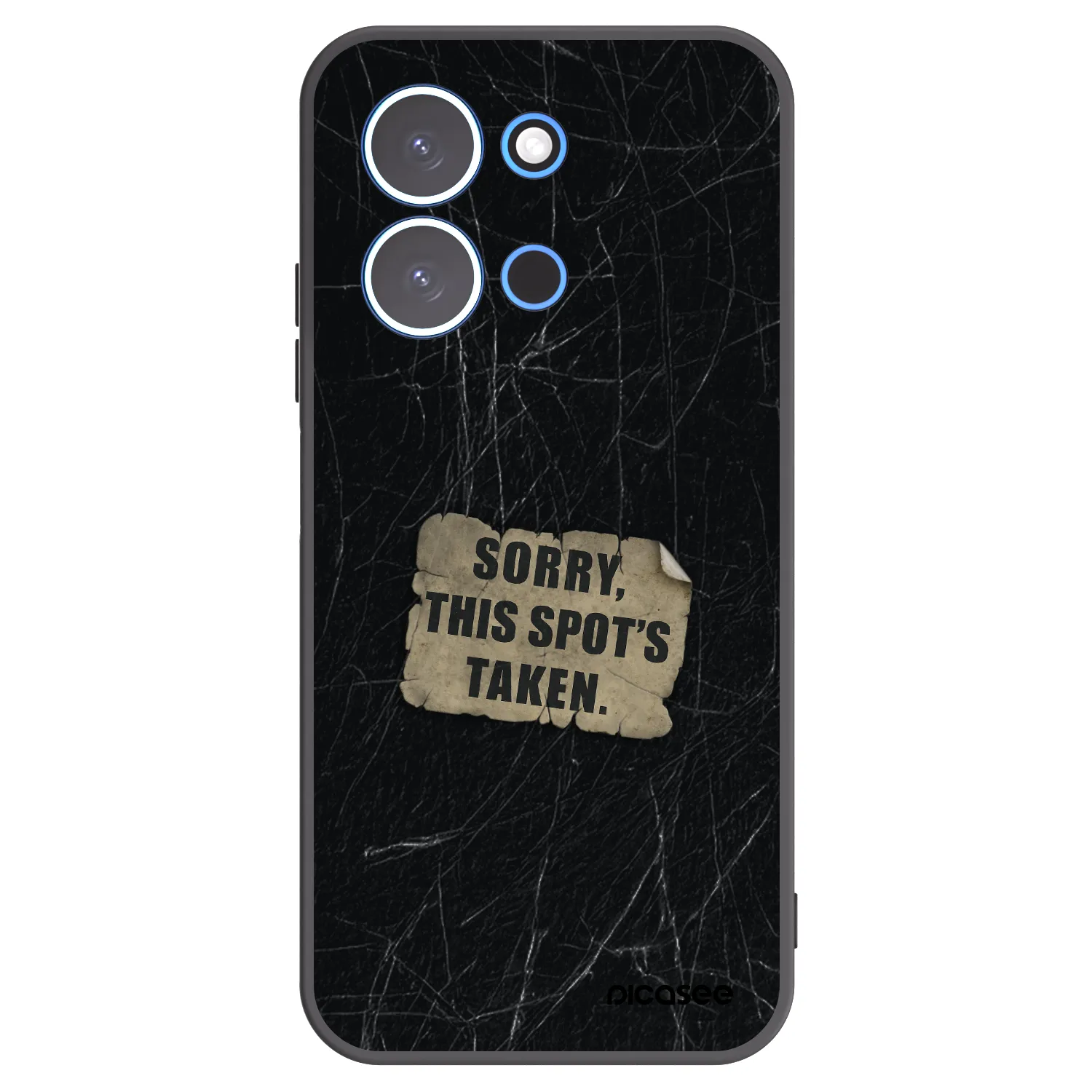 Picasee silikonowe czarne etui na Xiaomi Redmi 15C 4G - SORRY