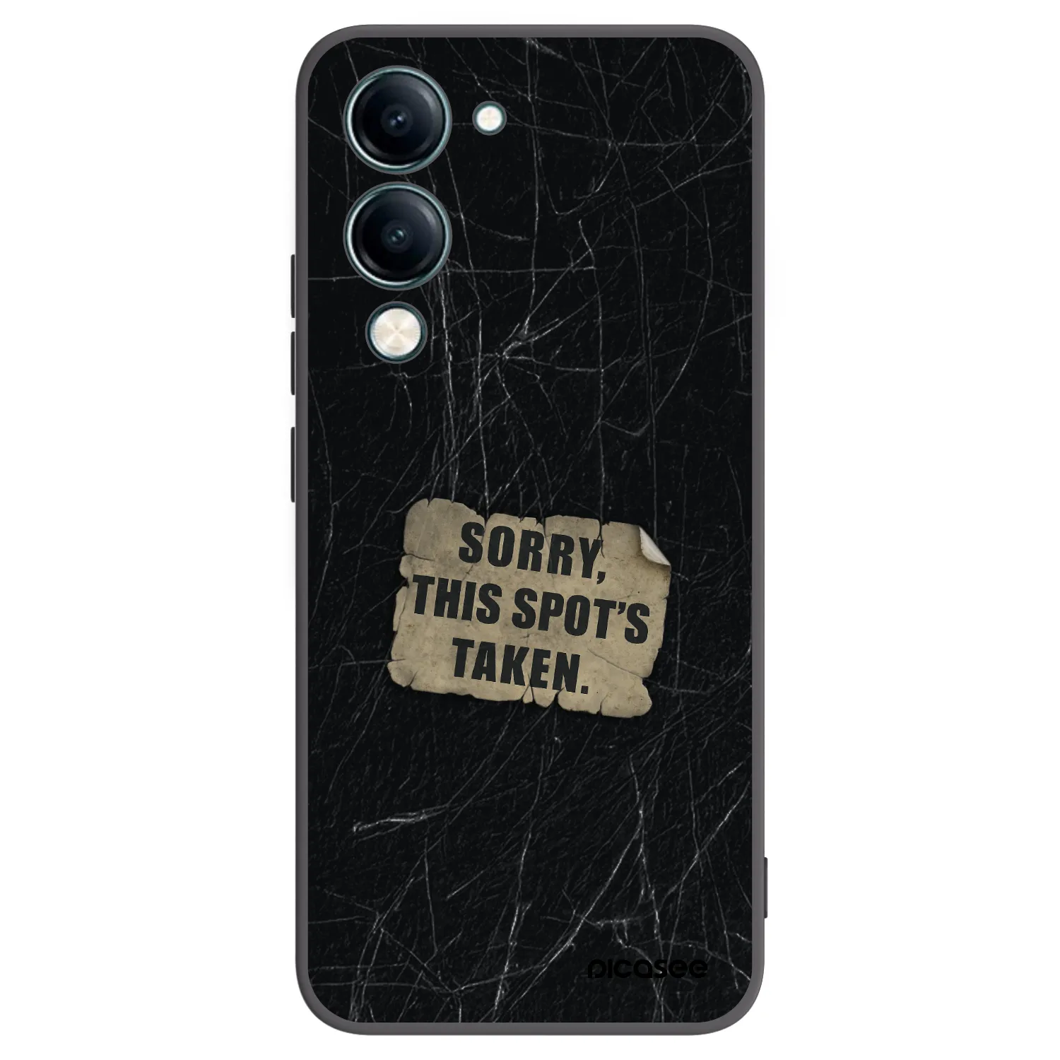 Picasee silikonowe czarne etui na Vivo Y29s 5G - SORRY