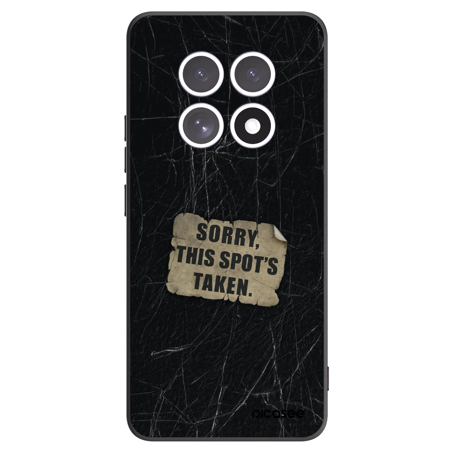 Picasee silikonowe czarne etui na Xiaomi Redmi Note 15 4G - SORRY