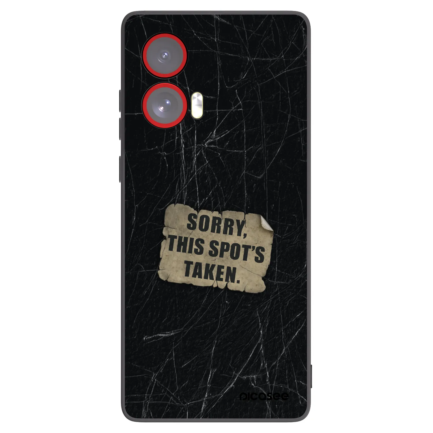 Picasee silikonowe czarne etui na Motorola Edge 50 Fusion - SORRY