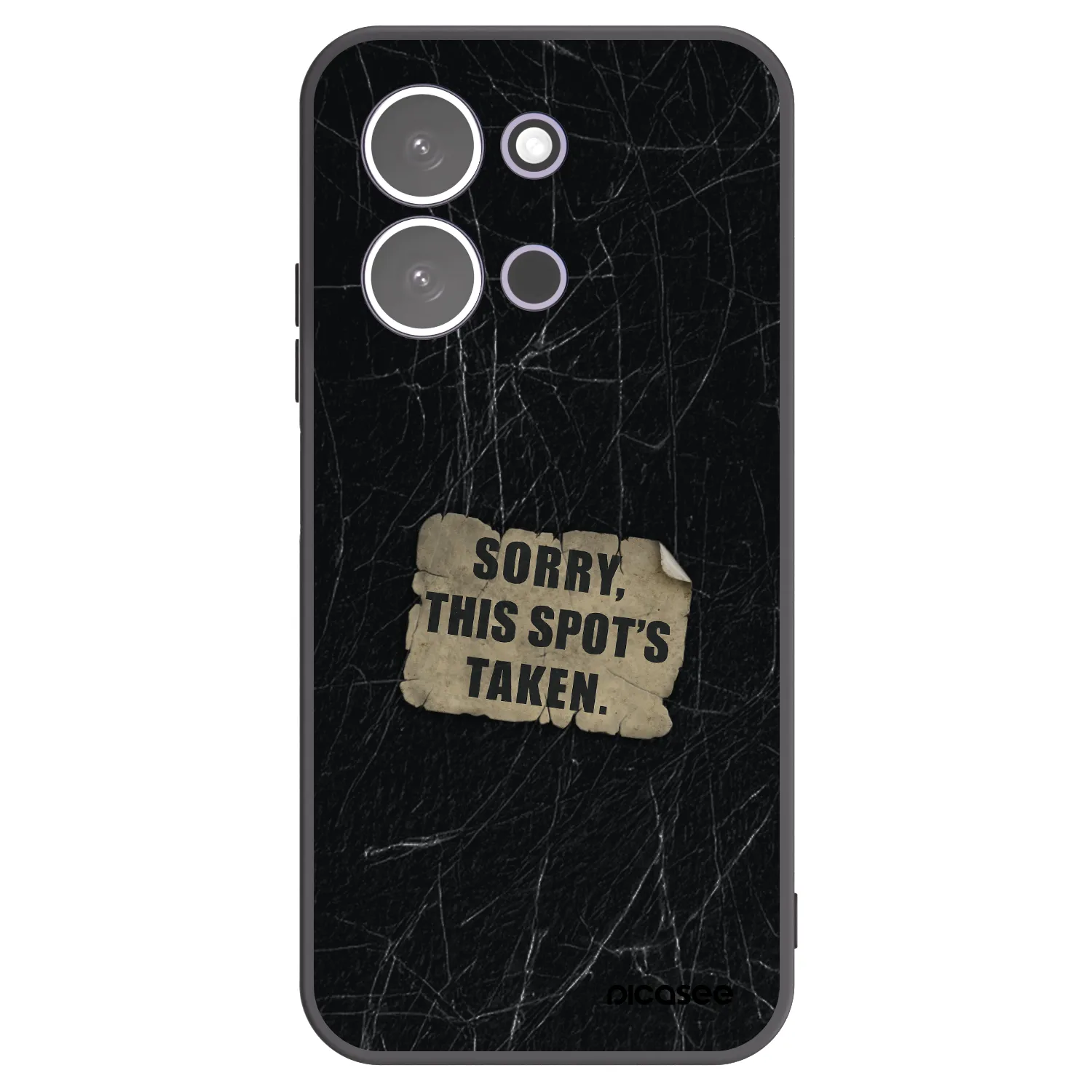 Picasee silikonowe czarne etui na Xiaomi Redmi 15C 5G - SORRY