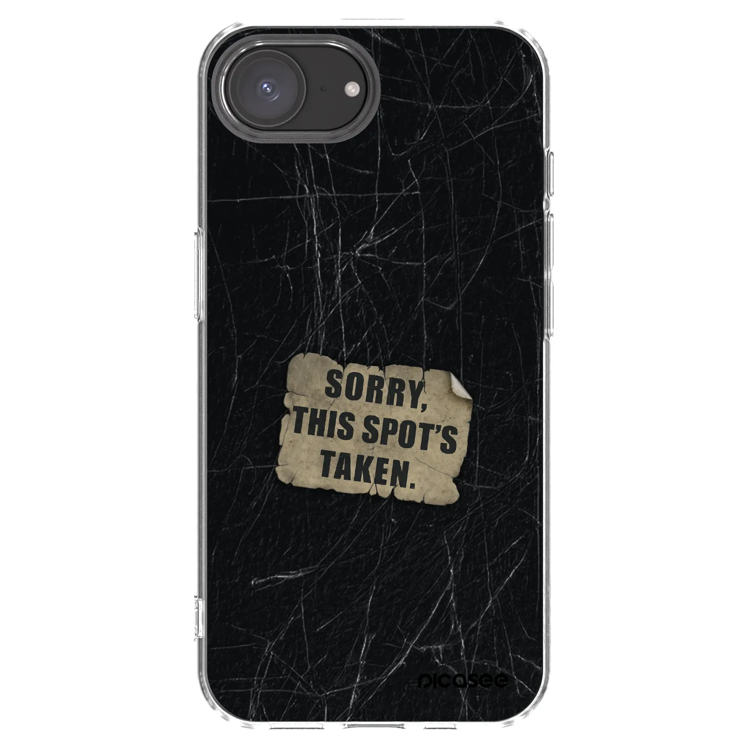 Picasee silikonowe przeźroczyste etui na Apple iPhone 17e - SORRY