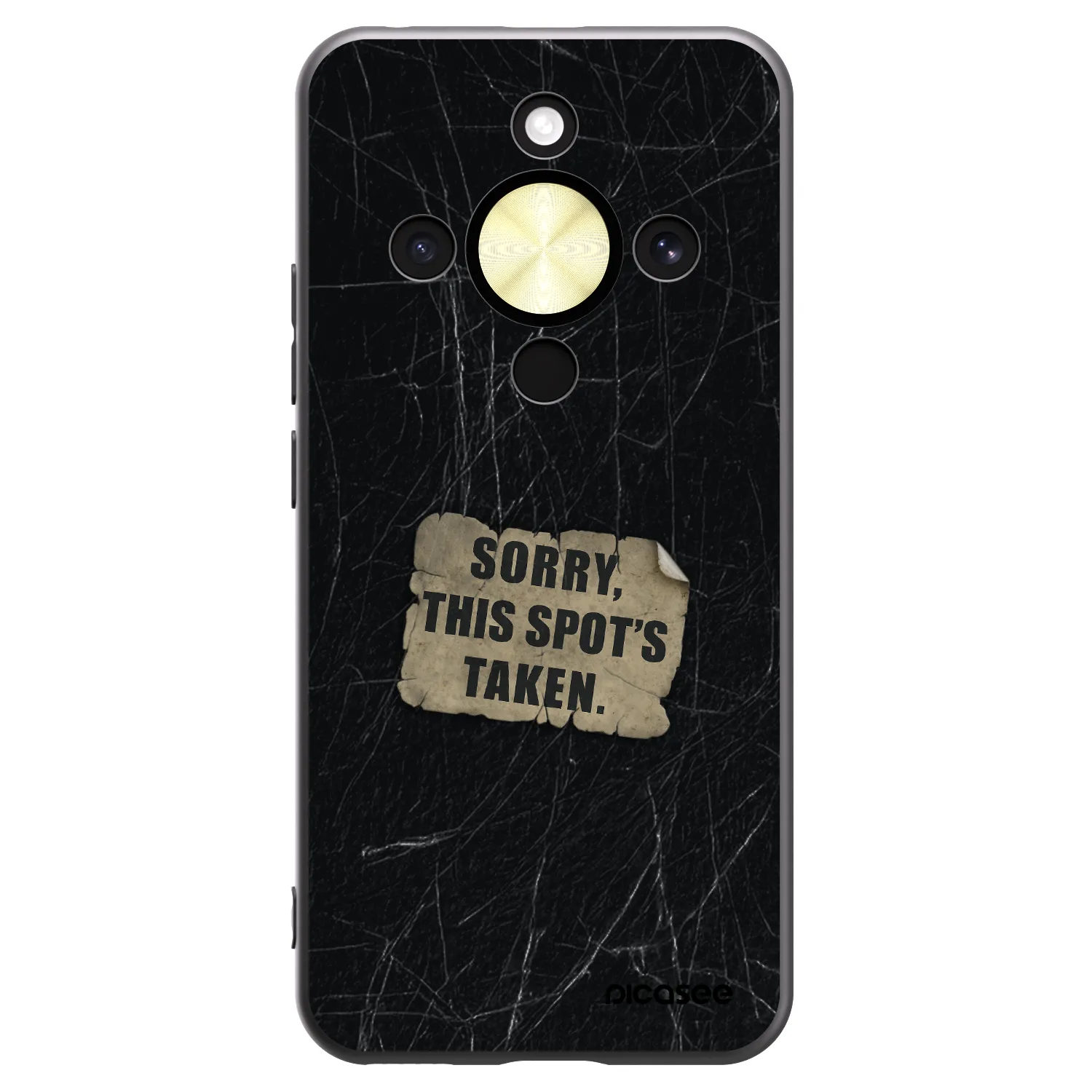 Picasee silikonowe czarne etui na Honor Magic8 Lite 5G - SORRY