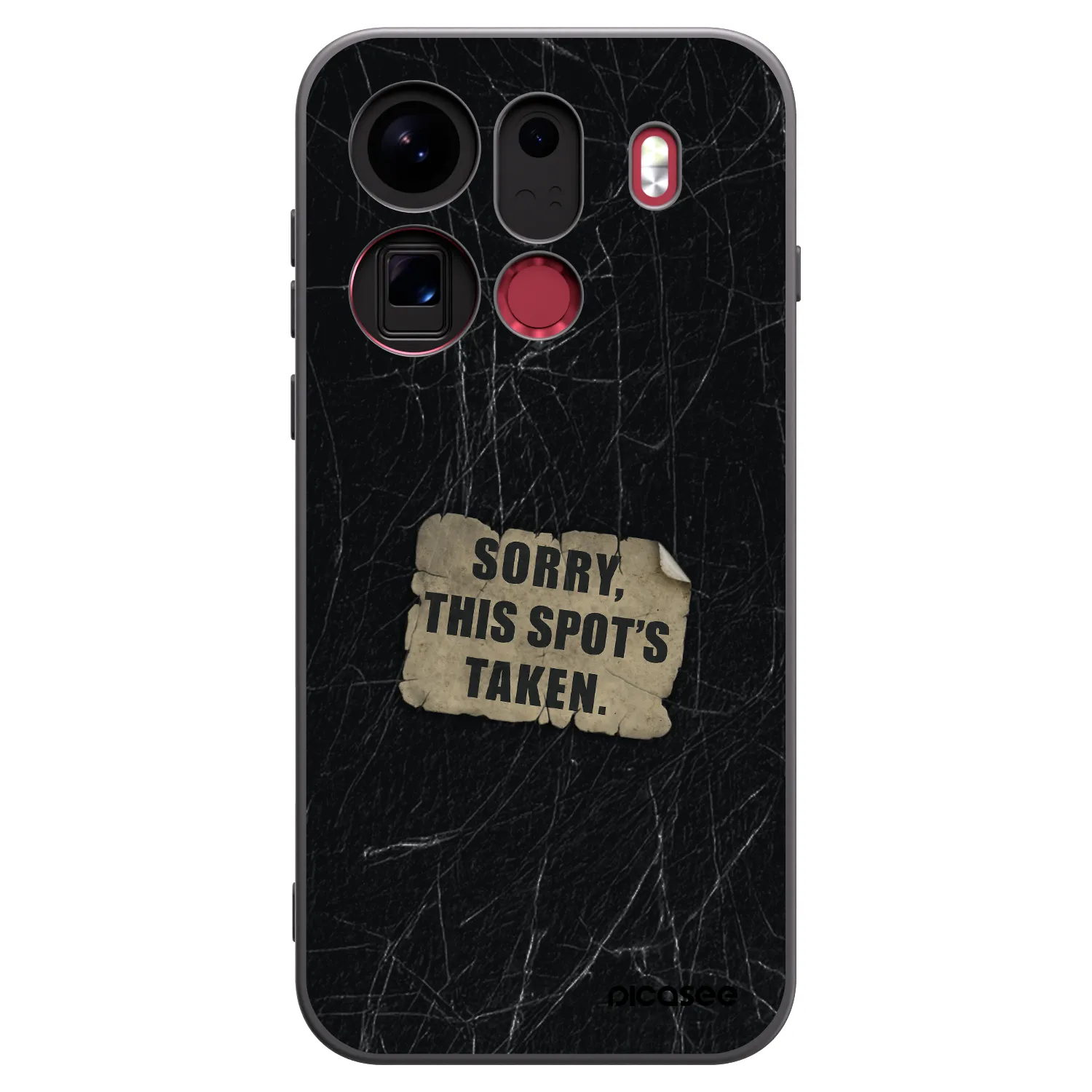 Picasee silikonowe czarne etui na OPPO Find X9 Pro - SORRY