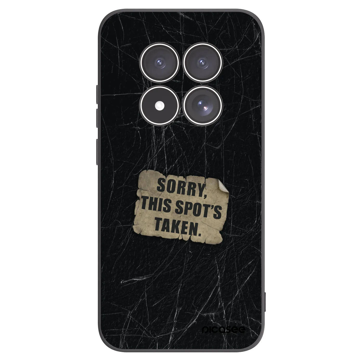 Picasee silikonowe czarne etui na Xiaomi Redmi Note 15 Pro 5G - SORRY