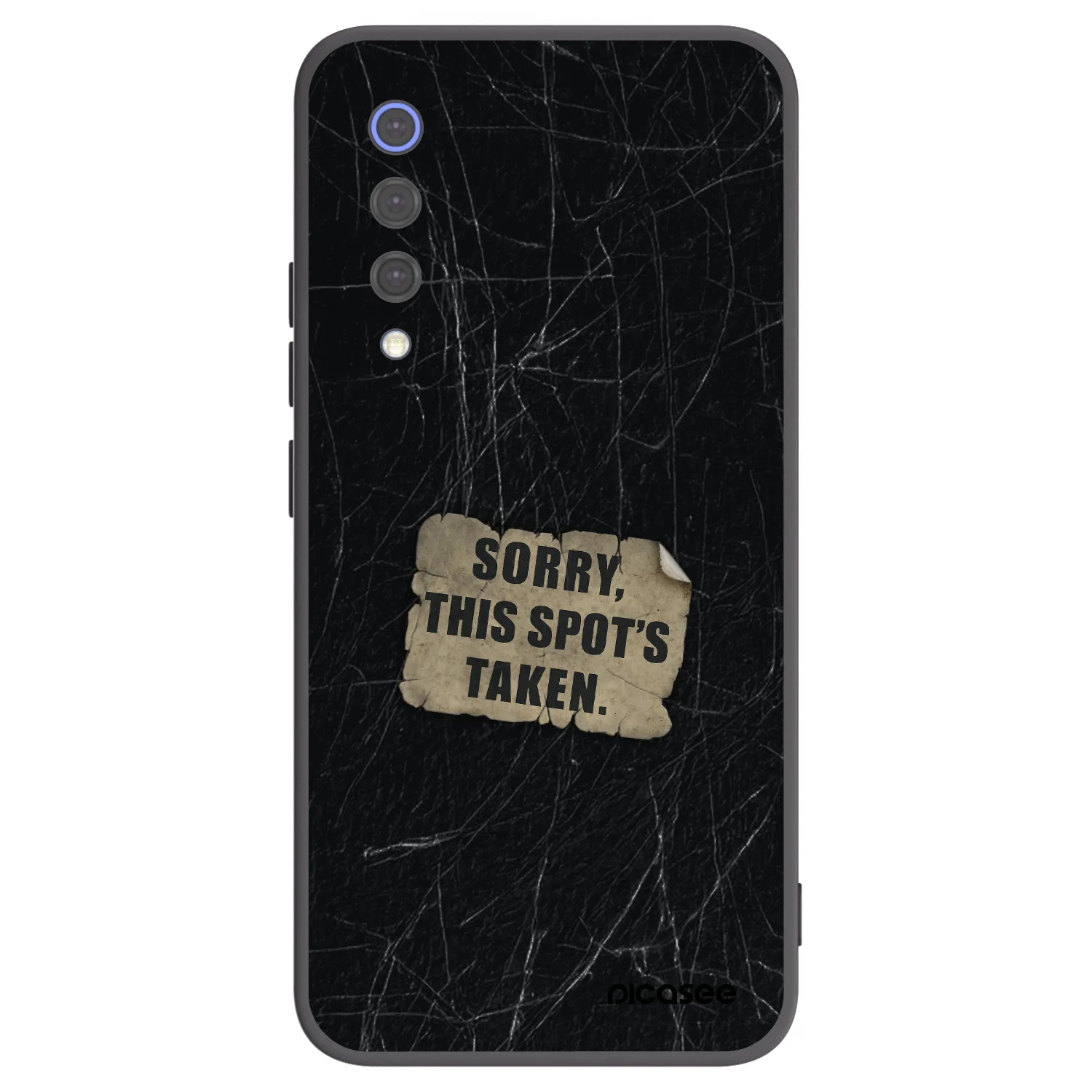 Picasee silikonowe czarne etui na Xiaomi Mi 9 SE - SORRY